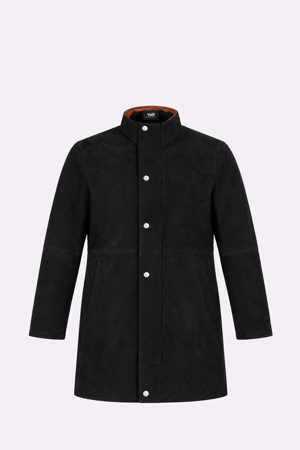Longmire Black Suede High Collar Coat