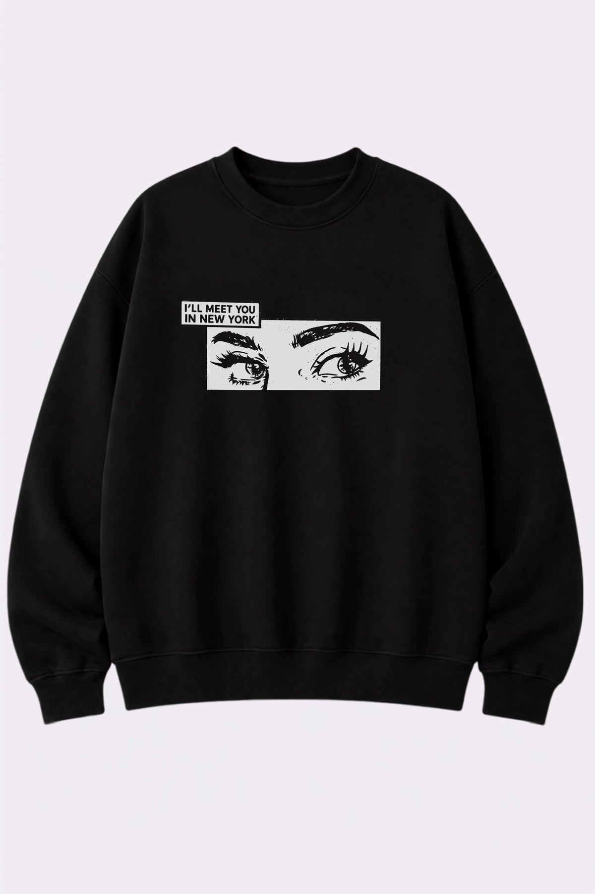 Meet You in New York Black Sweatshirt
