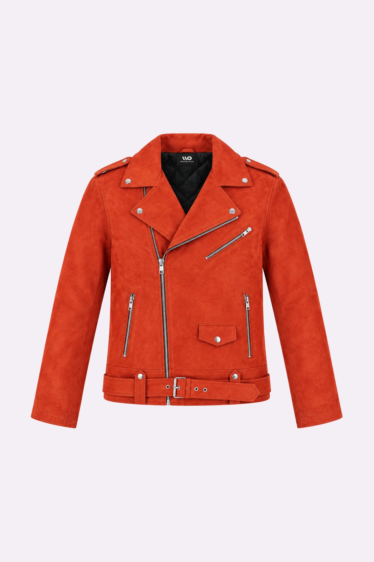Brando Mahroon Suede Biker Jacket