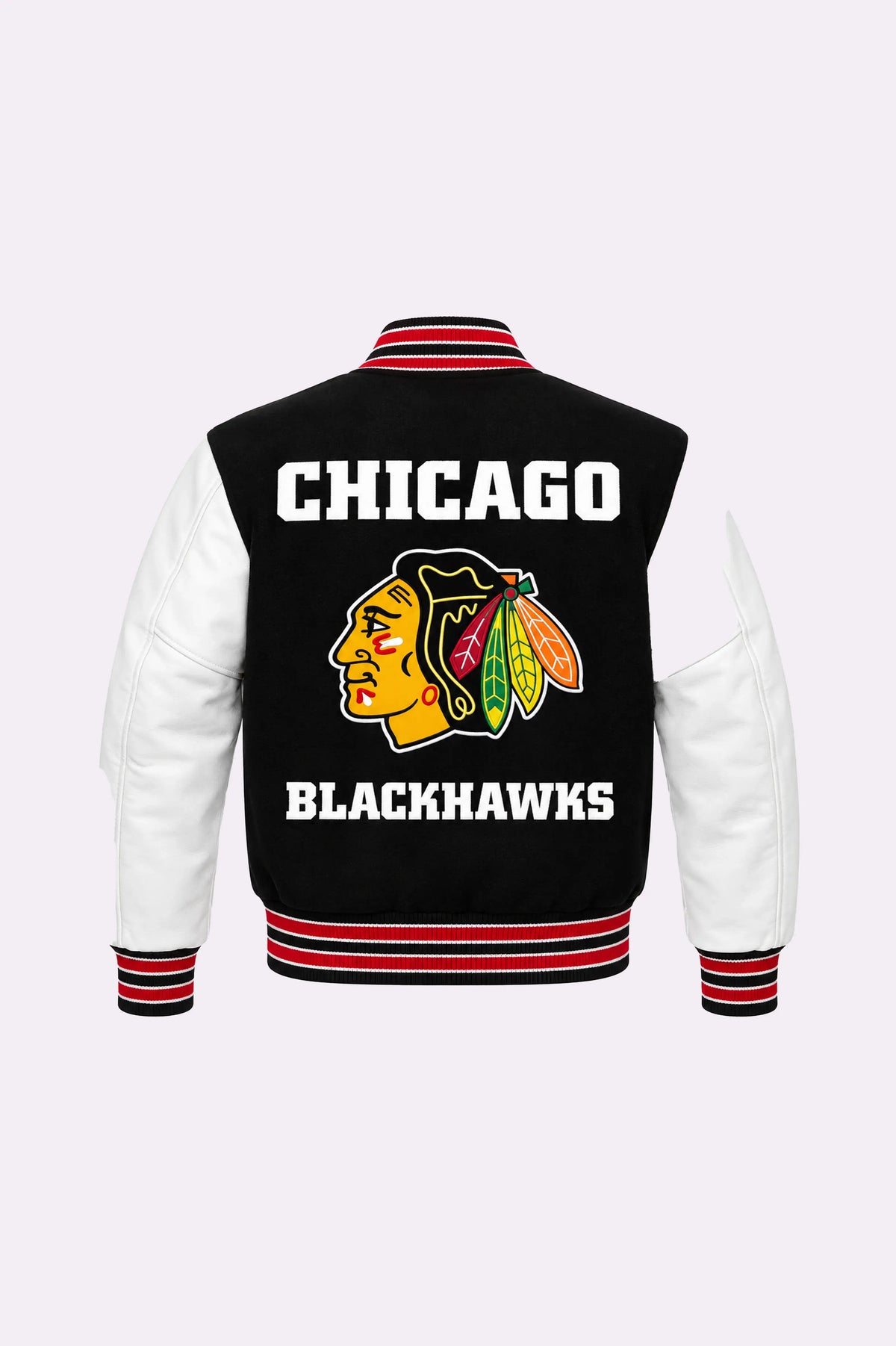 Chicago Blackhawks Varsity Jacket - back view