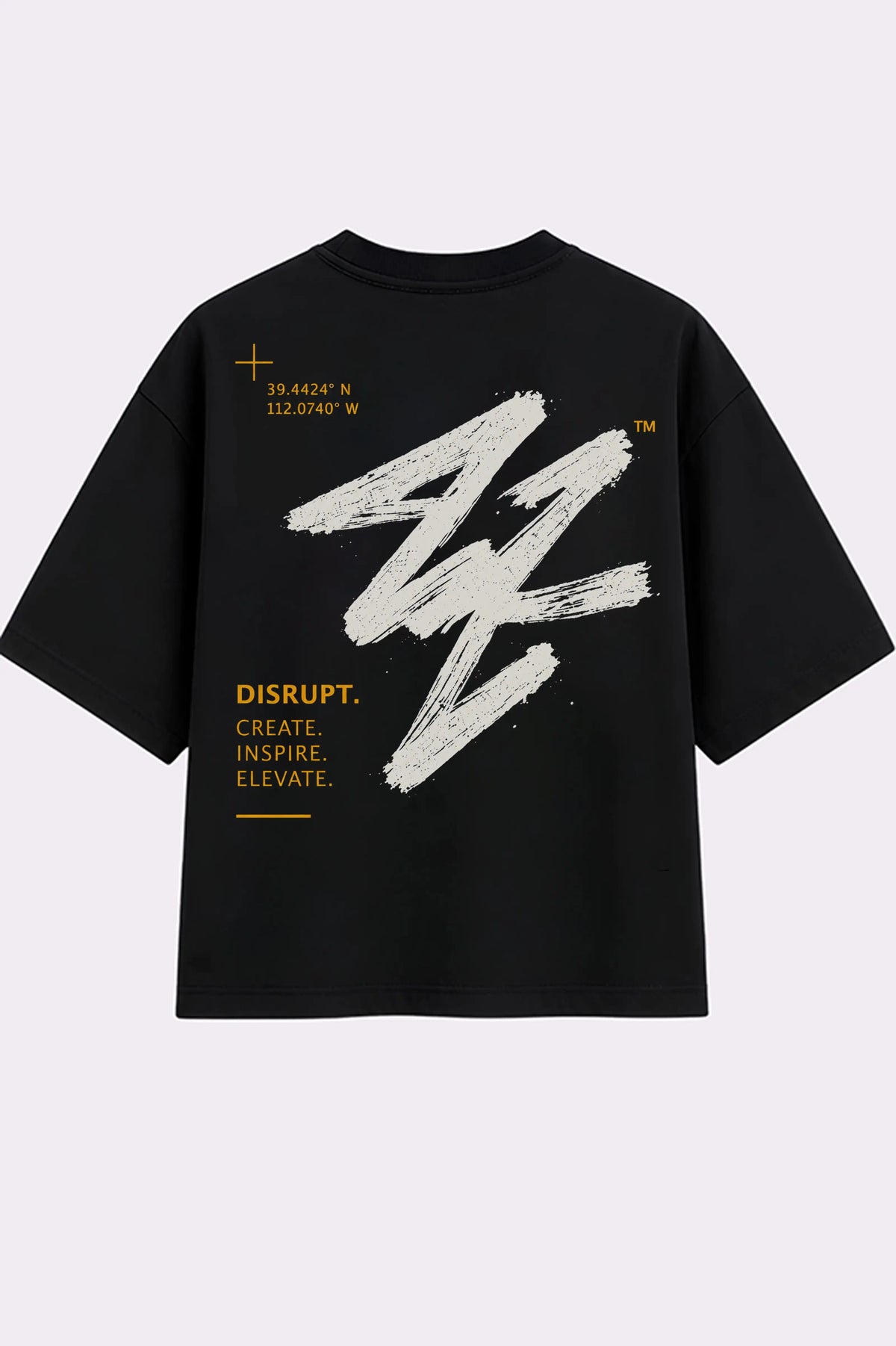 Disrupt Brushstroke Black Graphic T-Shirt