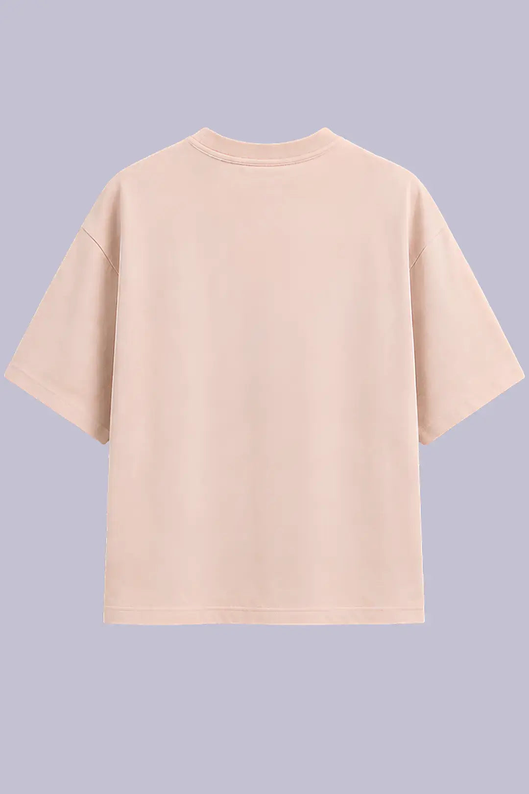 Floral Embroidered Oversized Light Pink T Shirt