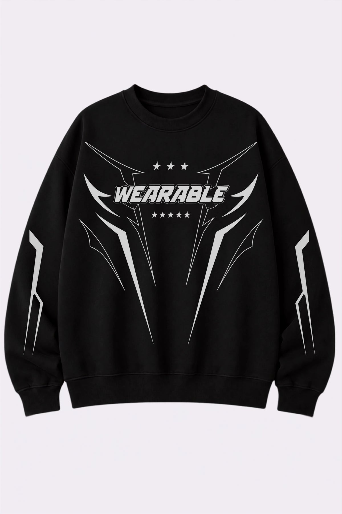 Wearable Printed Black Sweatshirt