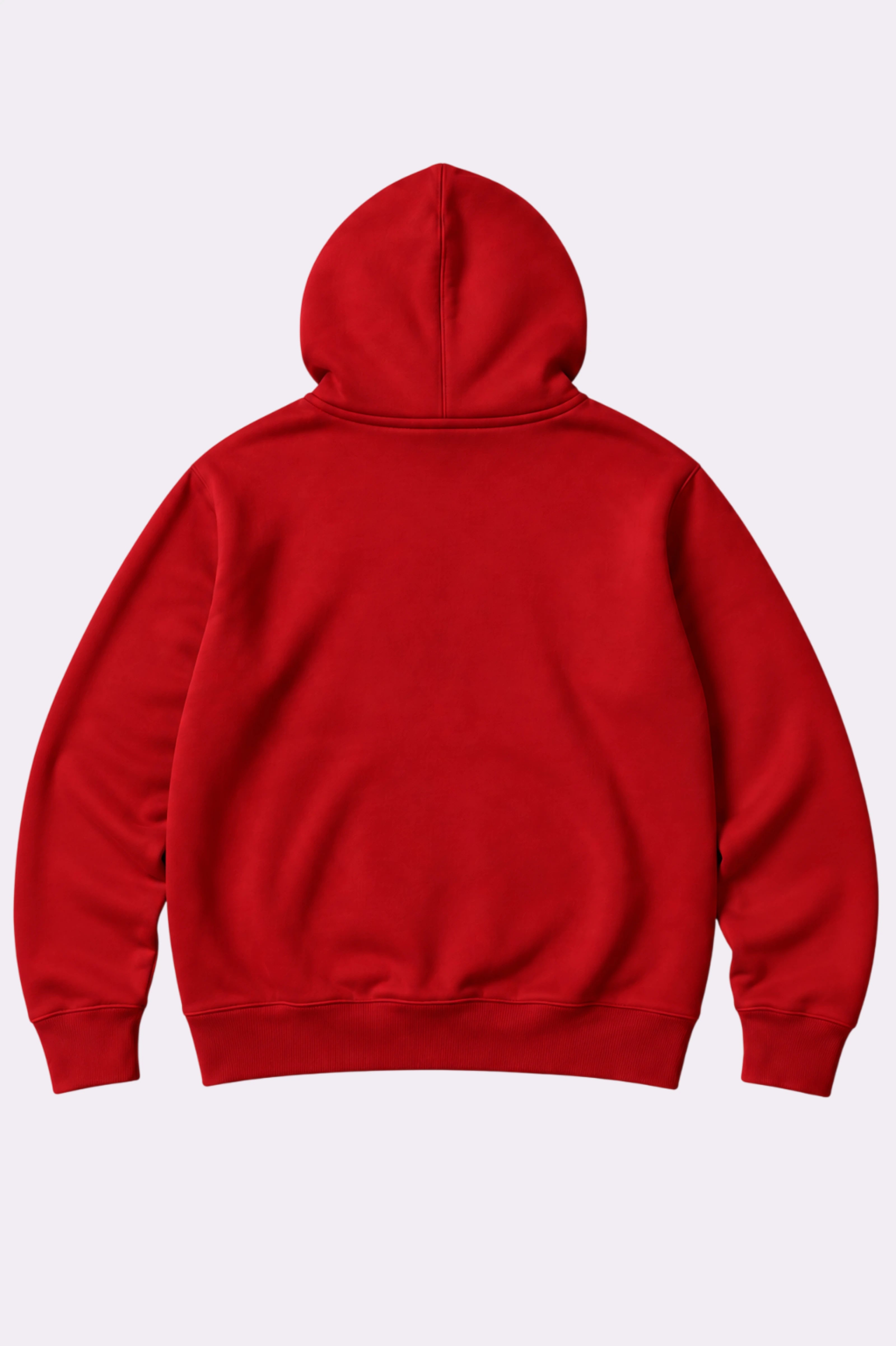 Wearable Red Graphic Pullover Hoodie