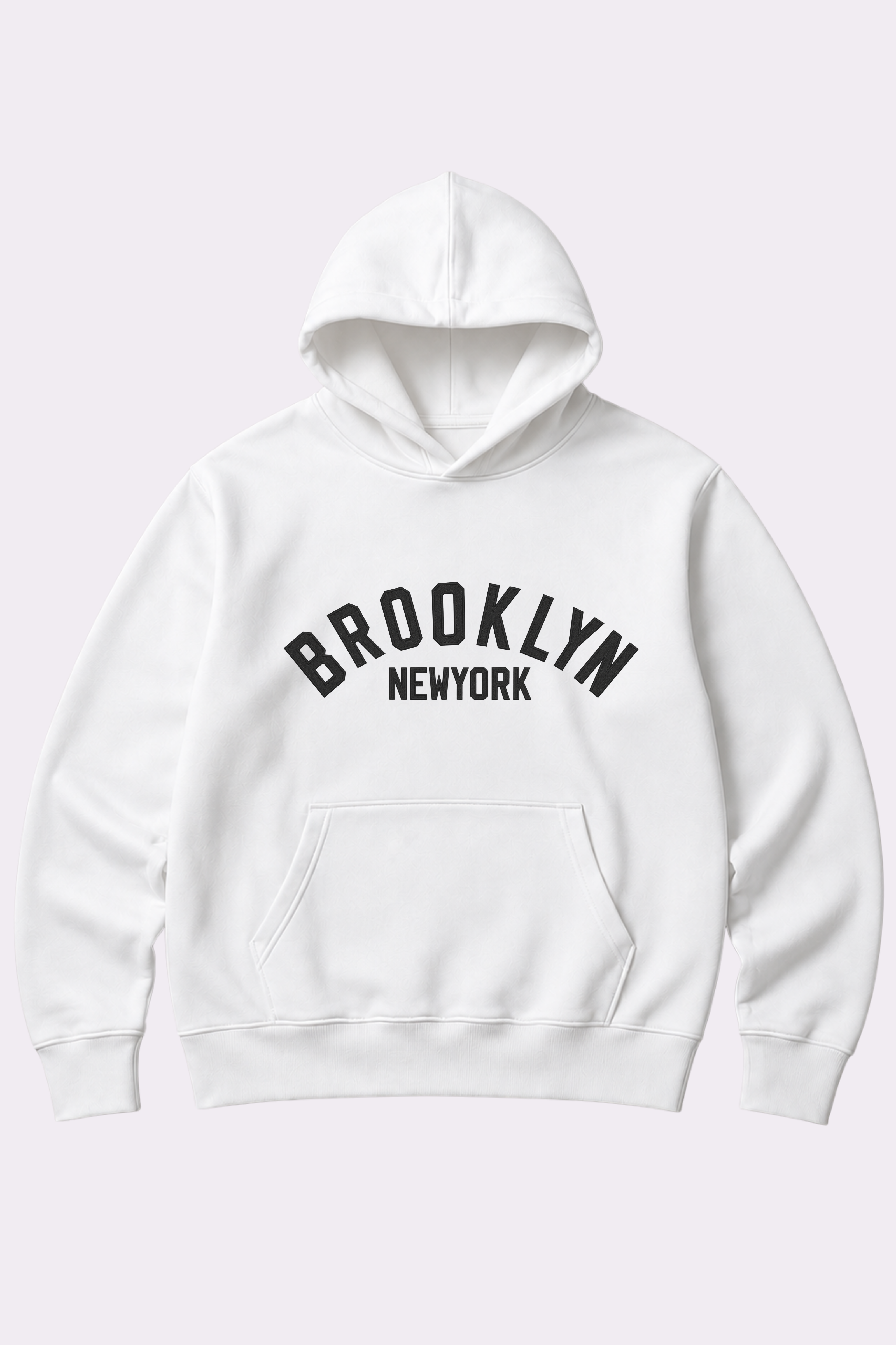 White Brooklyn Graphic Fleece Hoodie