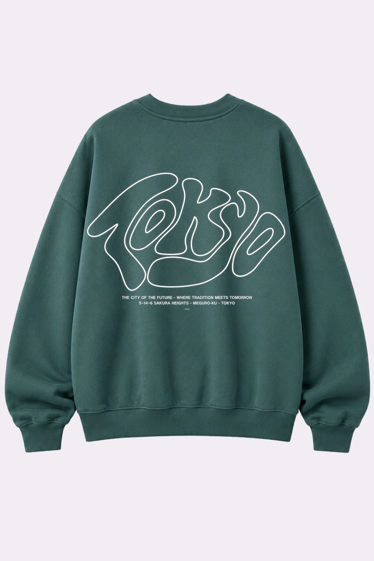 Tokyo Graphic Green Oversized Sweatshirt