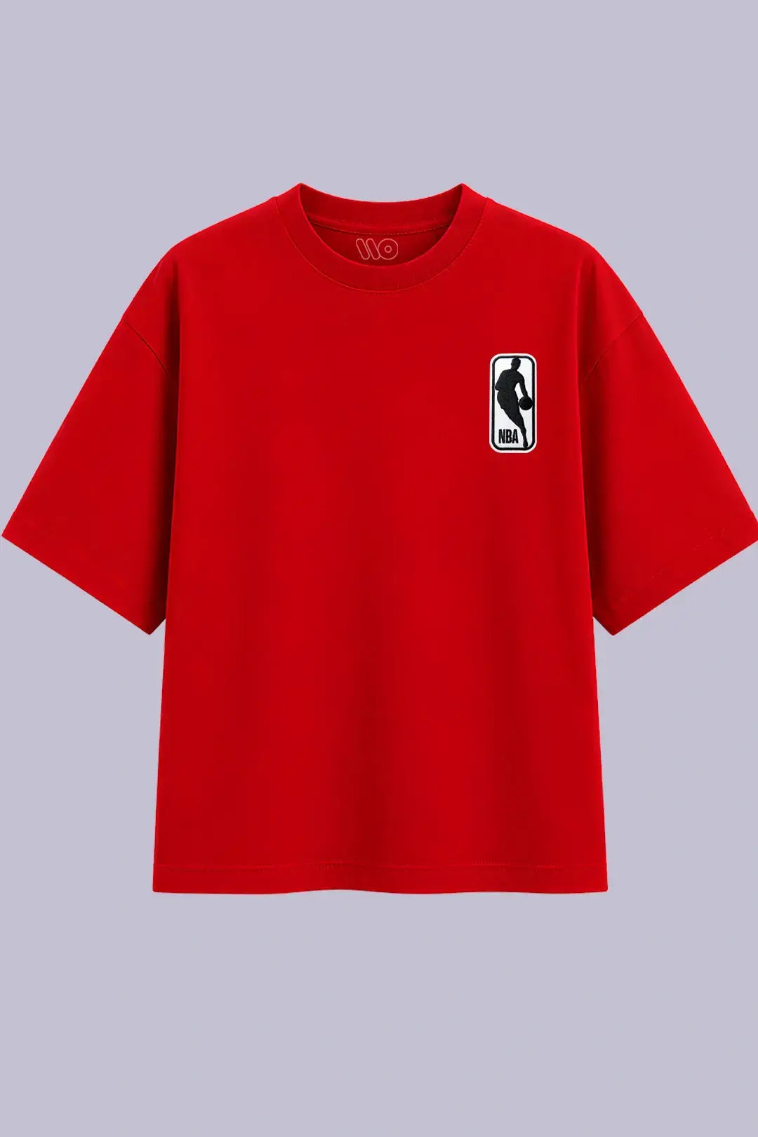Basketball Style Red Embroidered T-Shirt