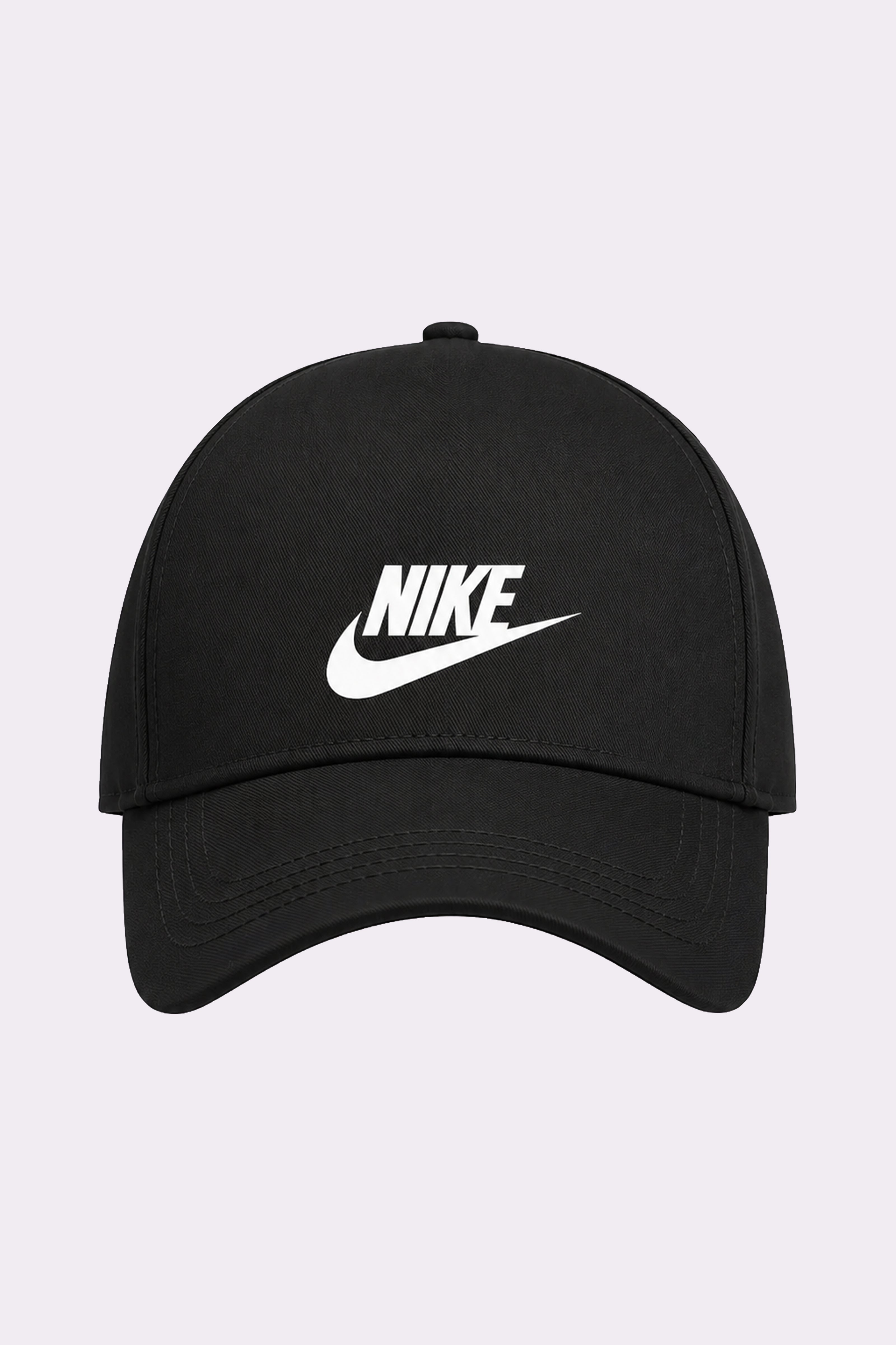 Casual Black Cotton Cap