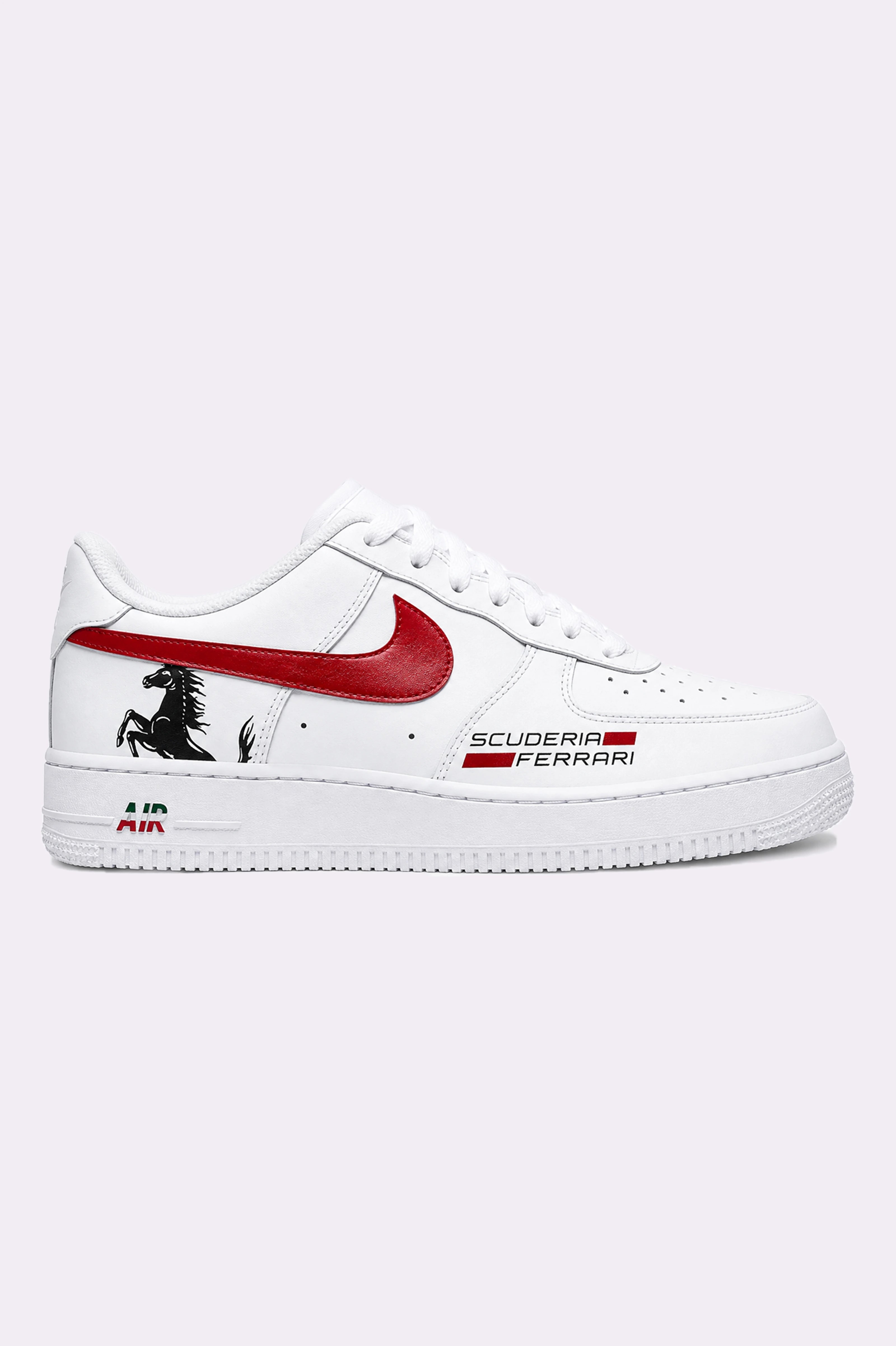 Ferrari Scuderia Hand-Painted AF1 Sneakers
