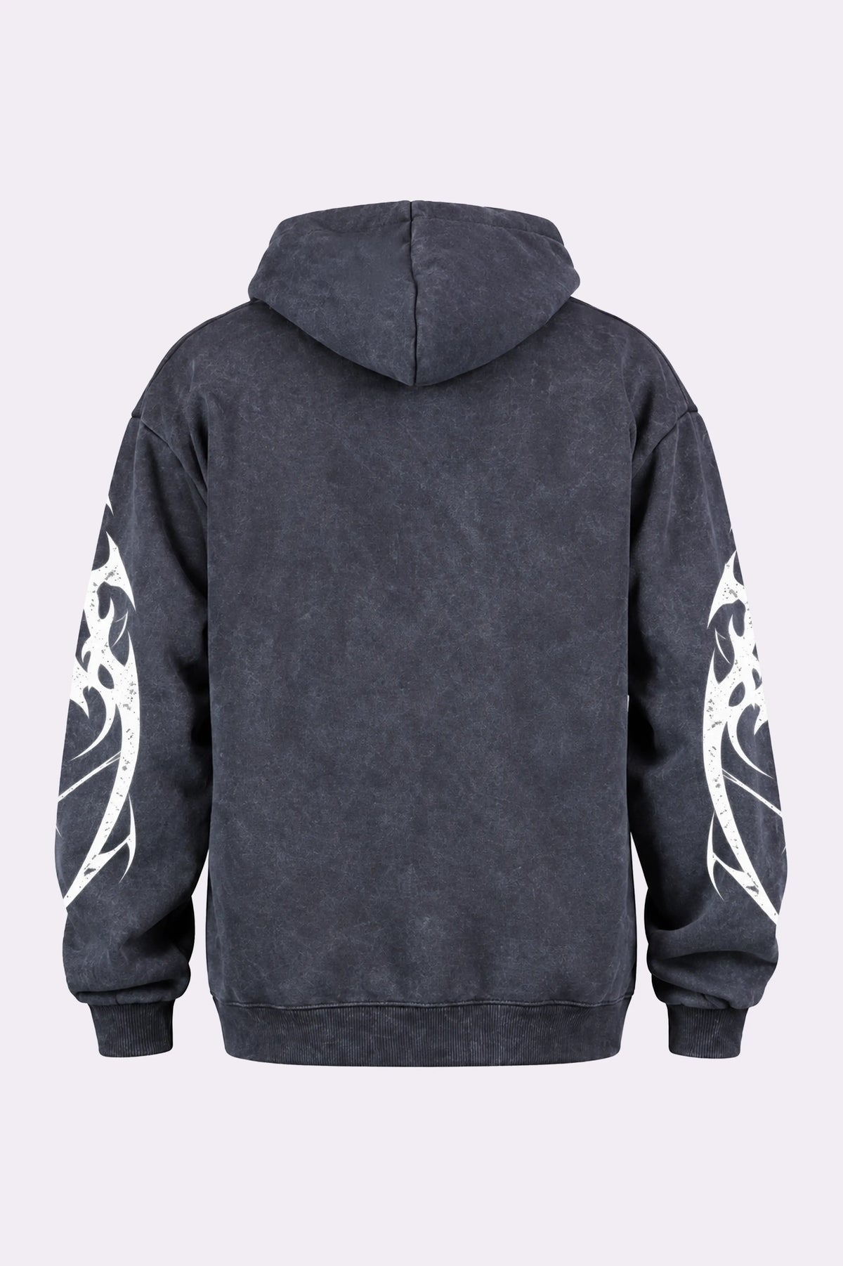 Acid Wash Tribal Graphic Hoodie