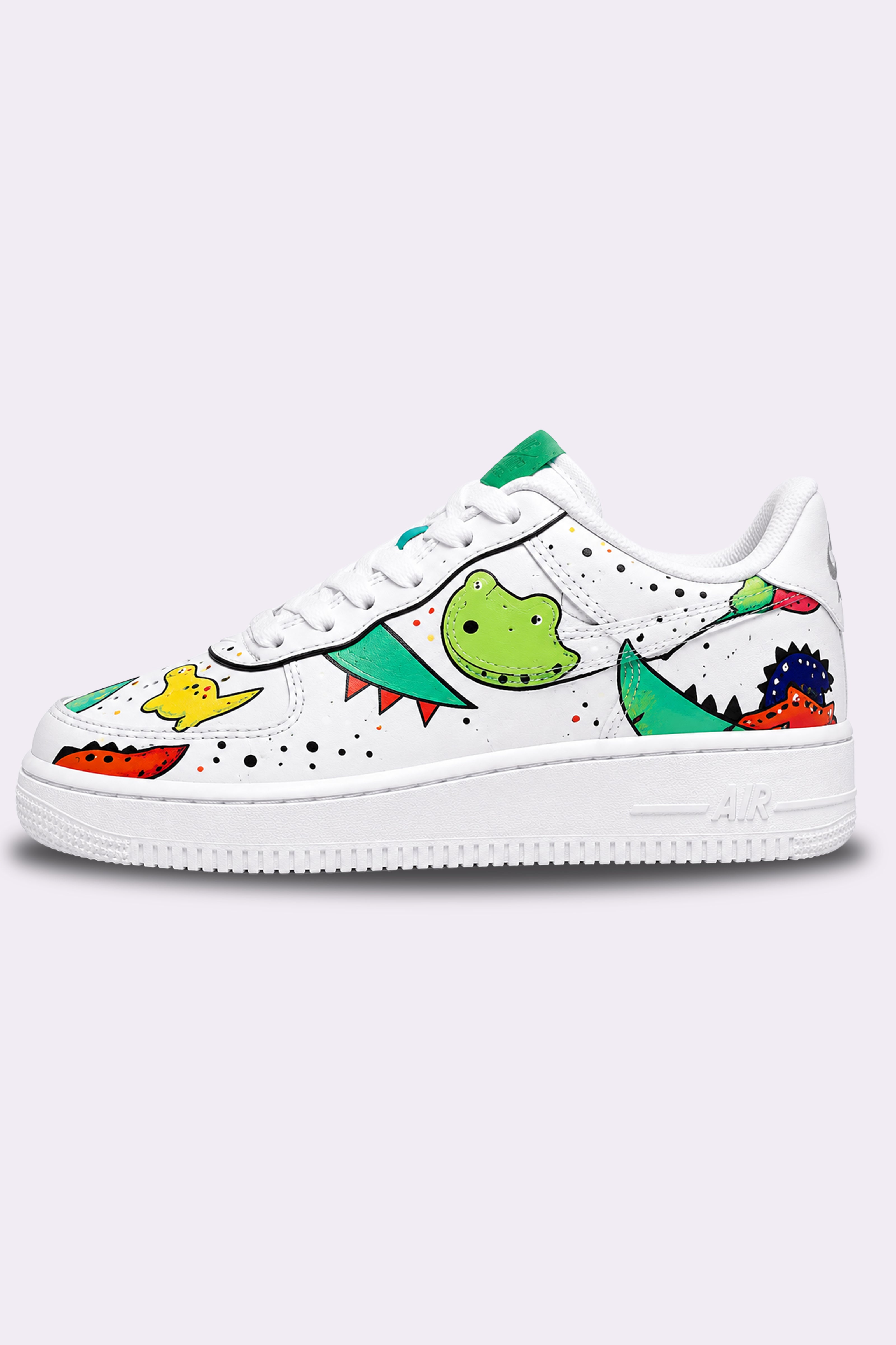 Hand Painted Dinosaur AF1 Sneakers