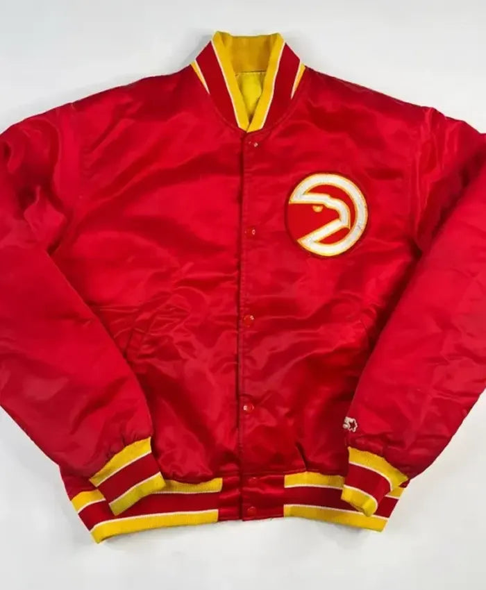 Atlanta Hawks 90’s Red Varsity Jacket