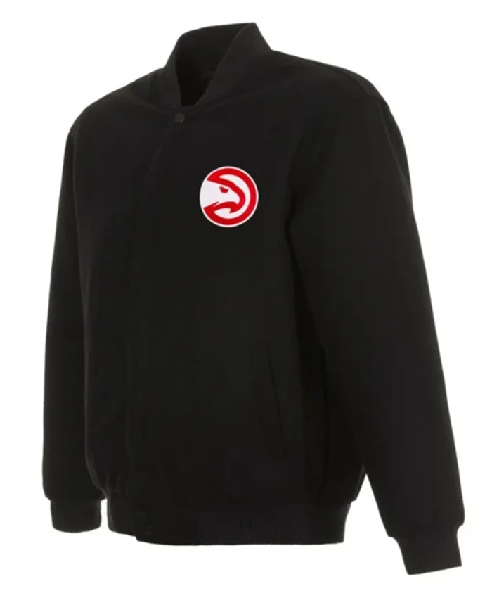 Atlanta Hawks Black Varsity Jacket