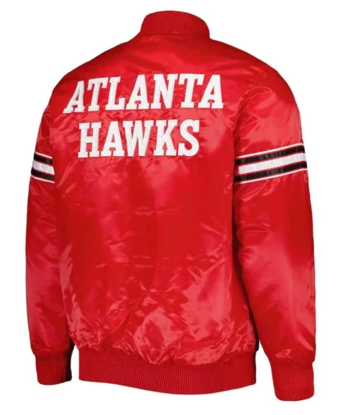 Atlanta Hawks Force Play Red Varsity Jacket