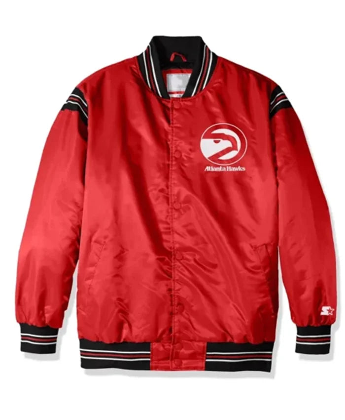 Atlanta Hawks The Enforcer Retro Red Varsity Jacket
