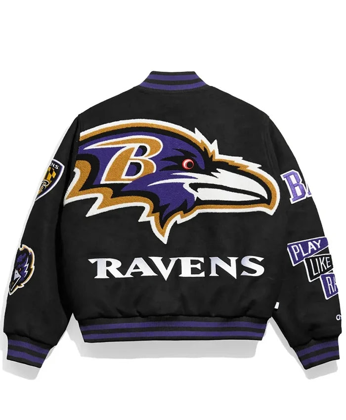 Baltimore Ravens Pennant Black Varsity Jacket