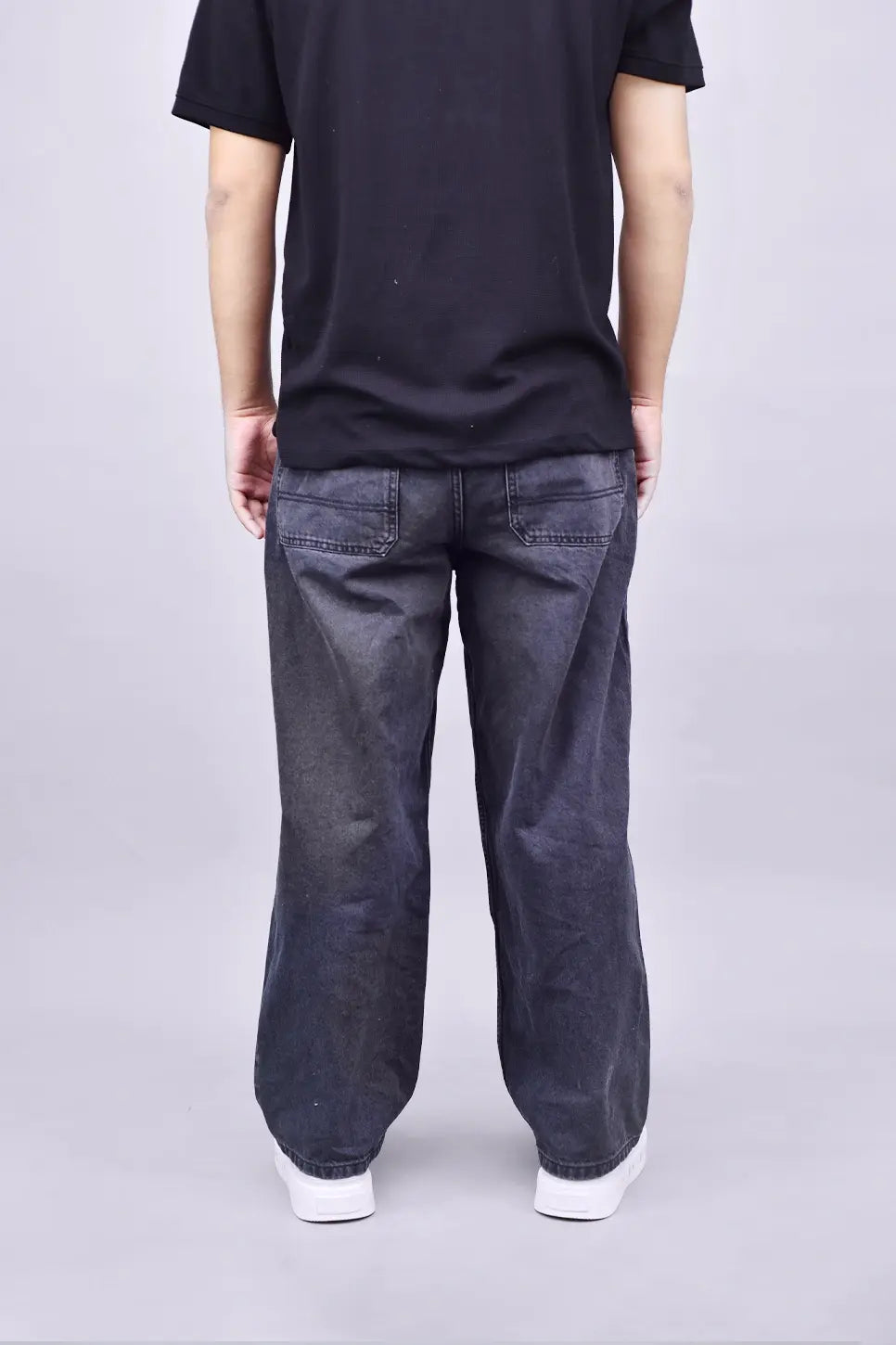 Black Graffiti Baggy Jeans