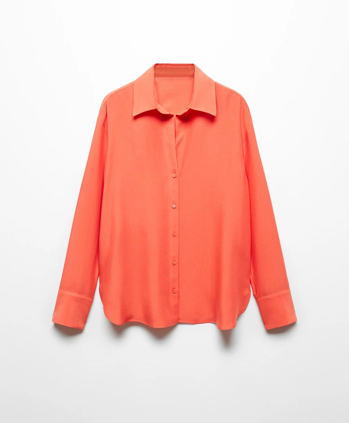 Bold Red Classic Cotton Shirt