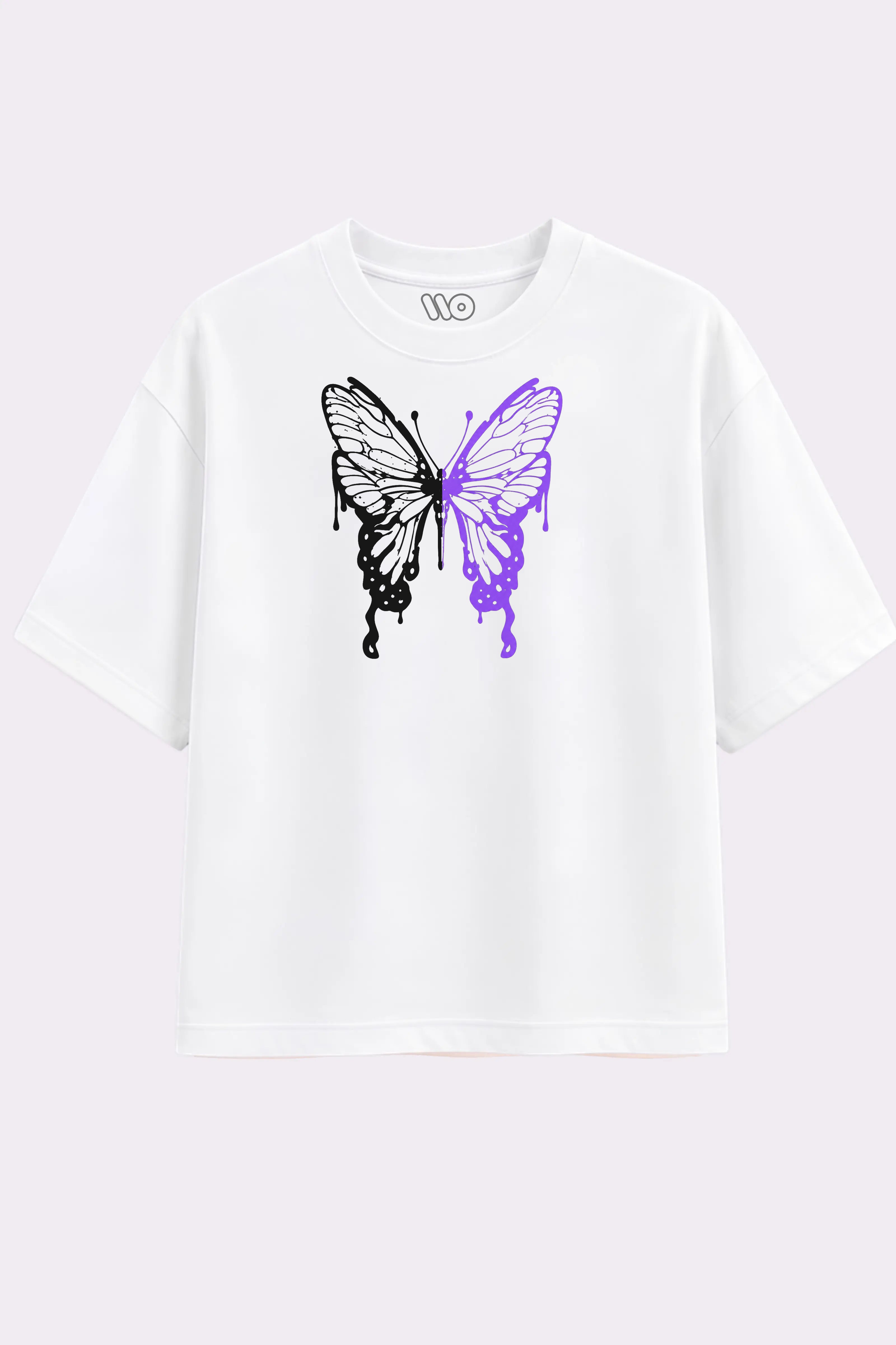 White Butterfly Oversized T-Shirt