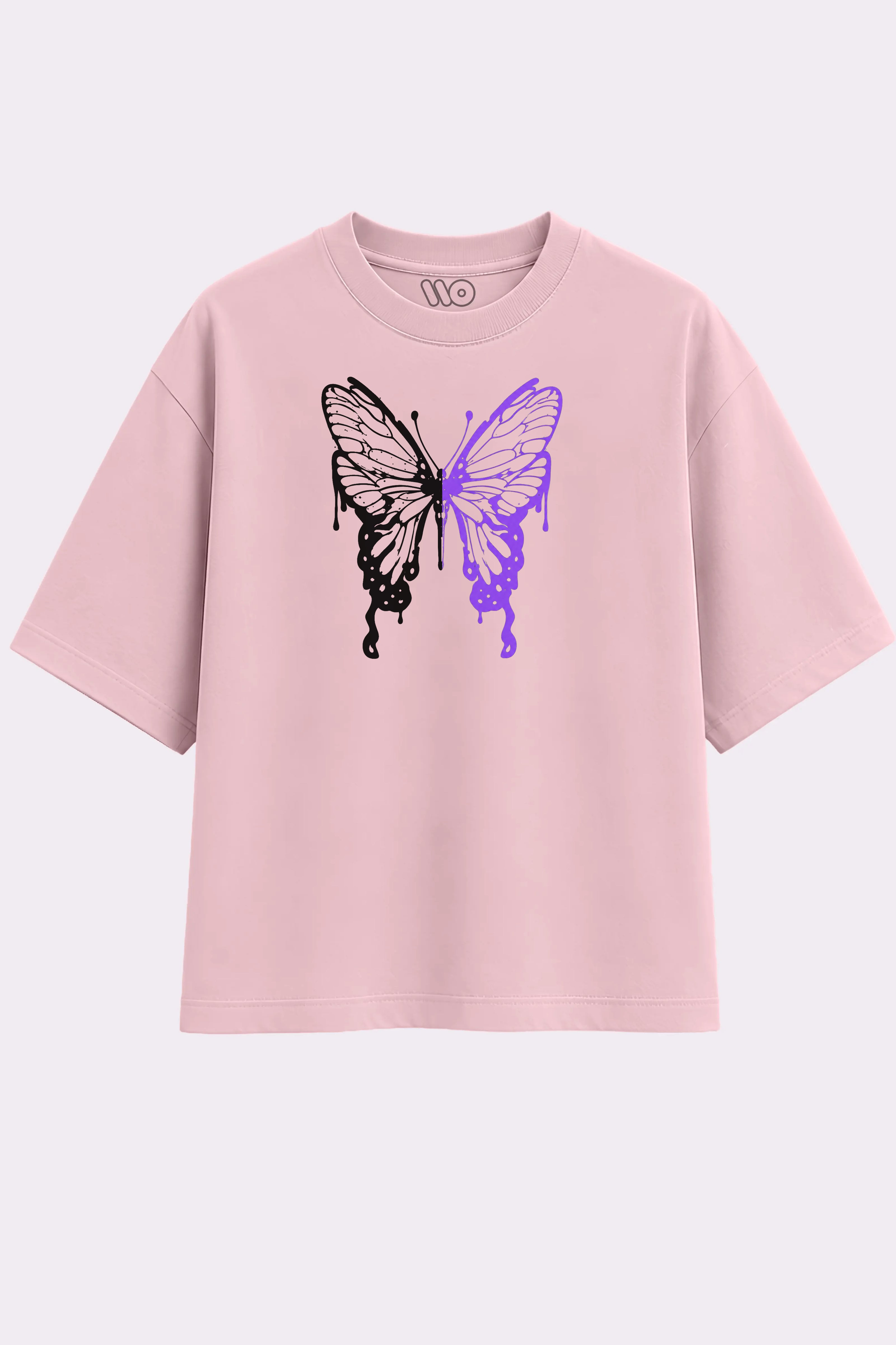 Pink Butterfly Oversized T-Shirt