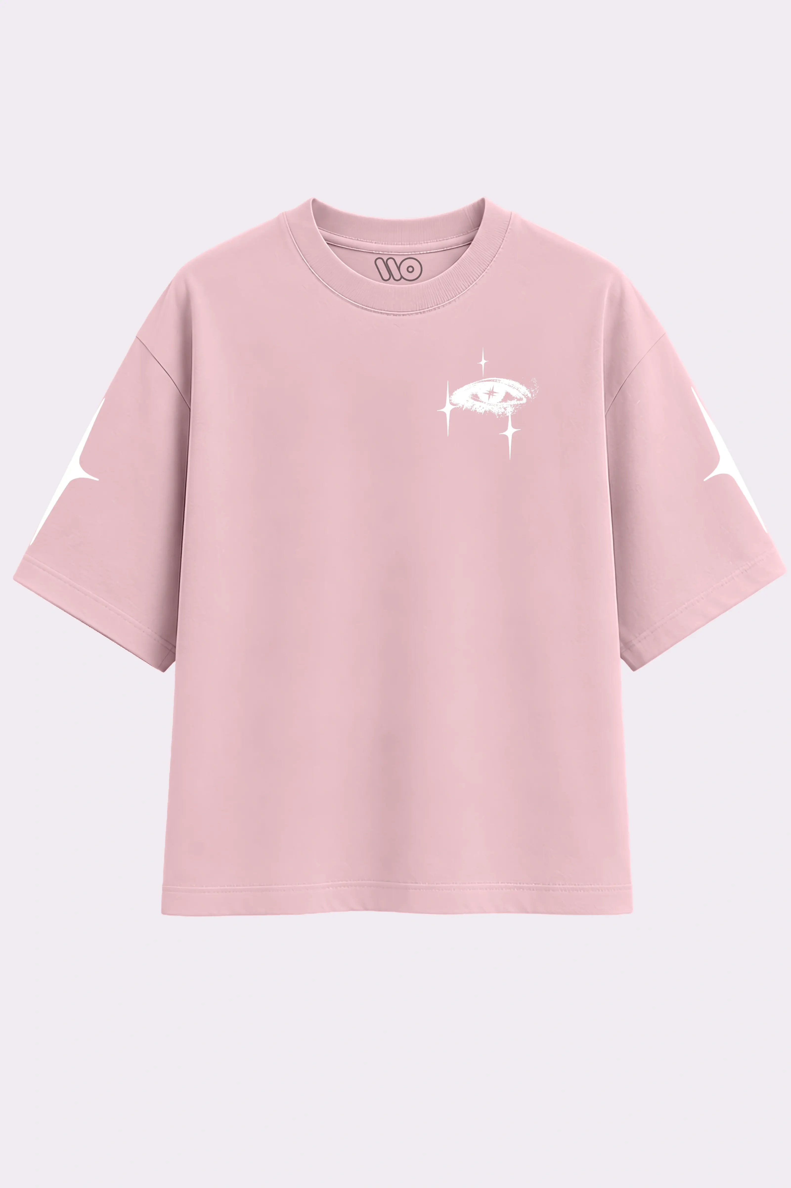 Celestial Drop Shoulder Pink T-Shirt