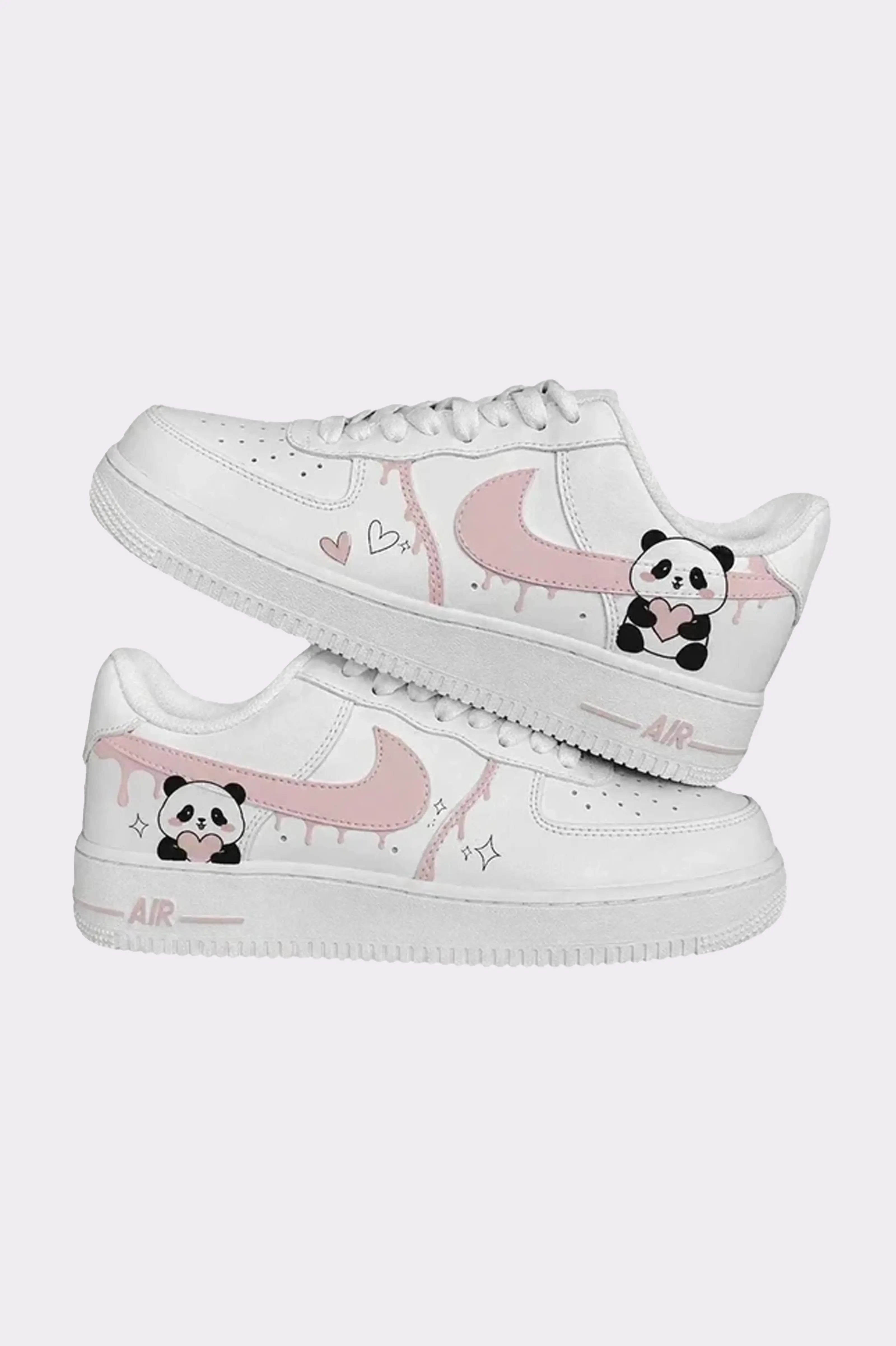 Custom AF1 Cute Panda Sneakers