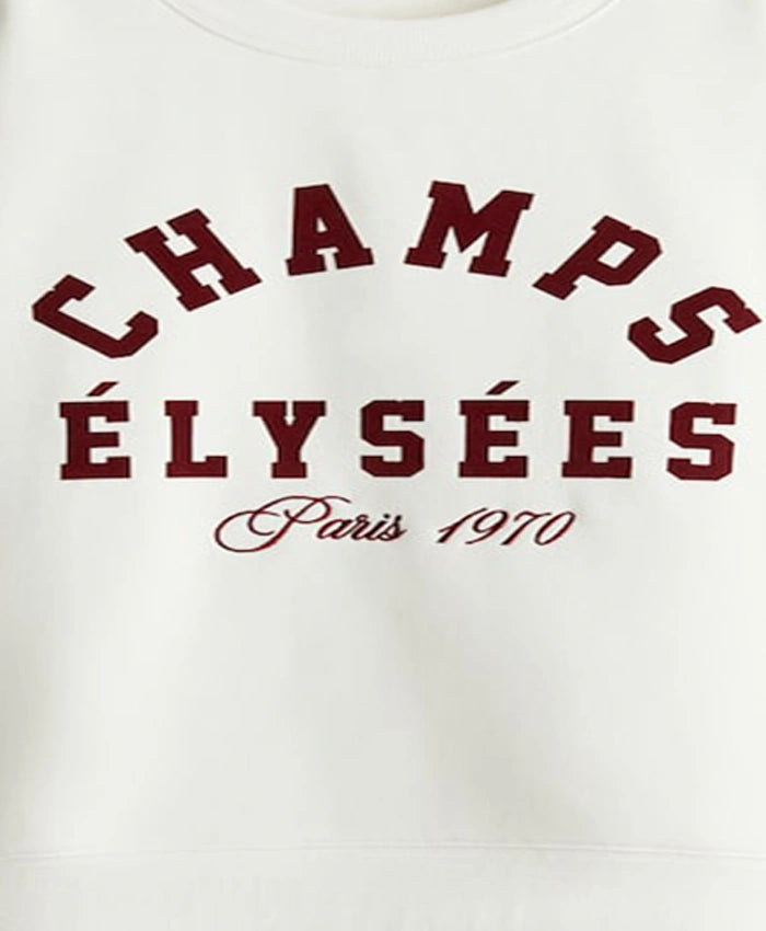 Champs Elysees White Sweatshirt