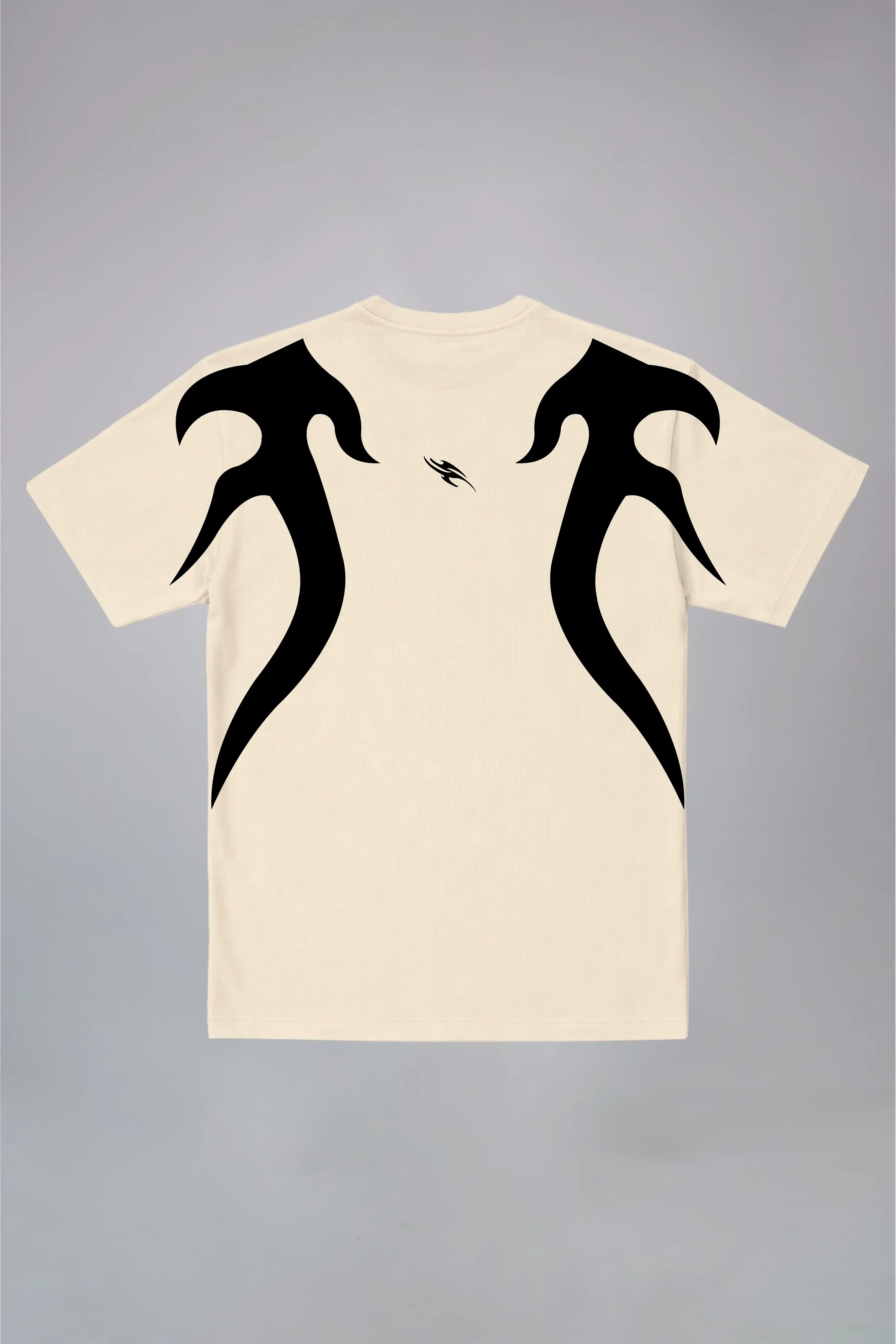 Cyber Flame Black Oversized T-Shirt