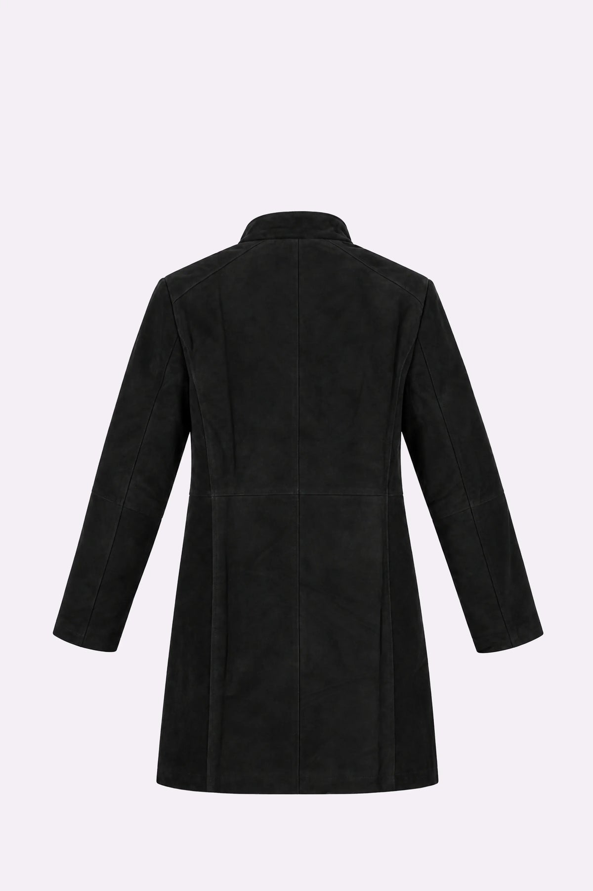 Longmire Black Suede High Collar Coat
