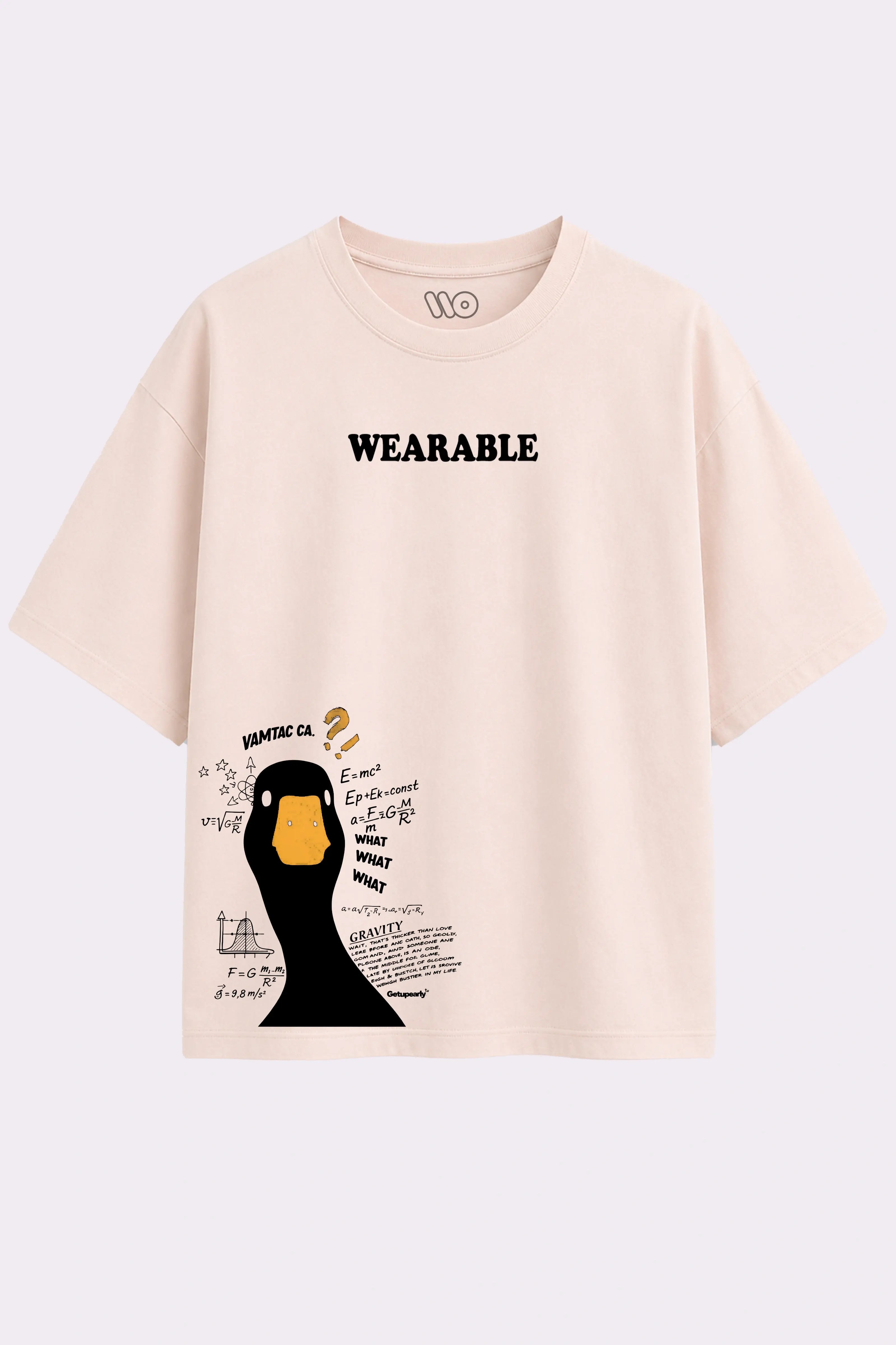 DUCK_AESTHETIC_BLACK_T-SHIRT_Cream