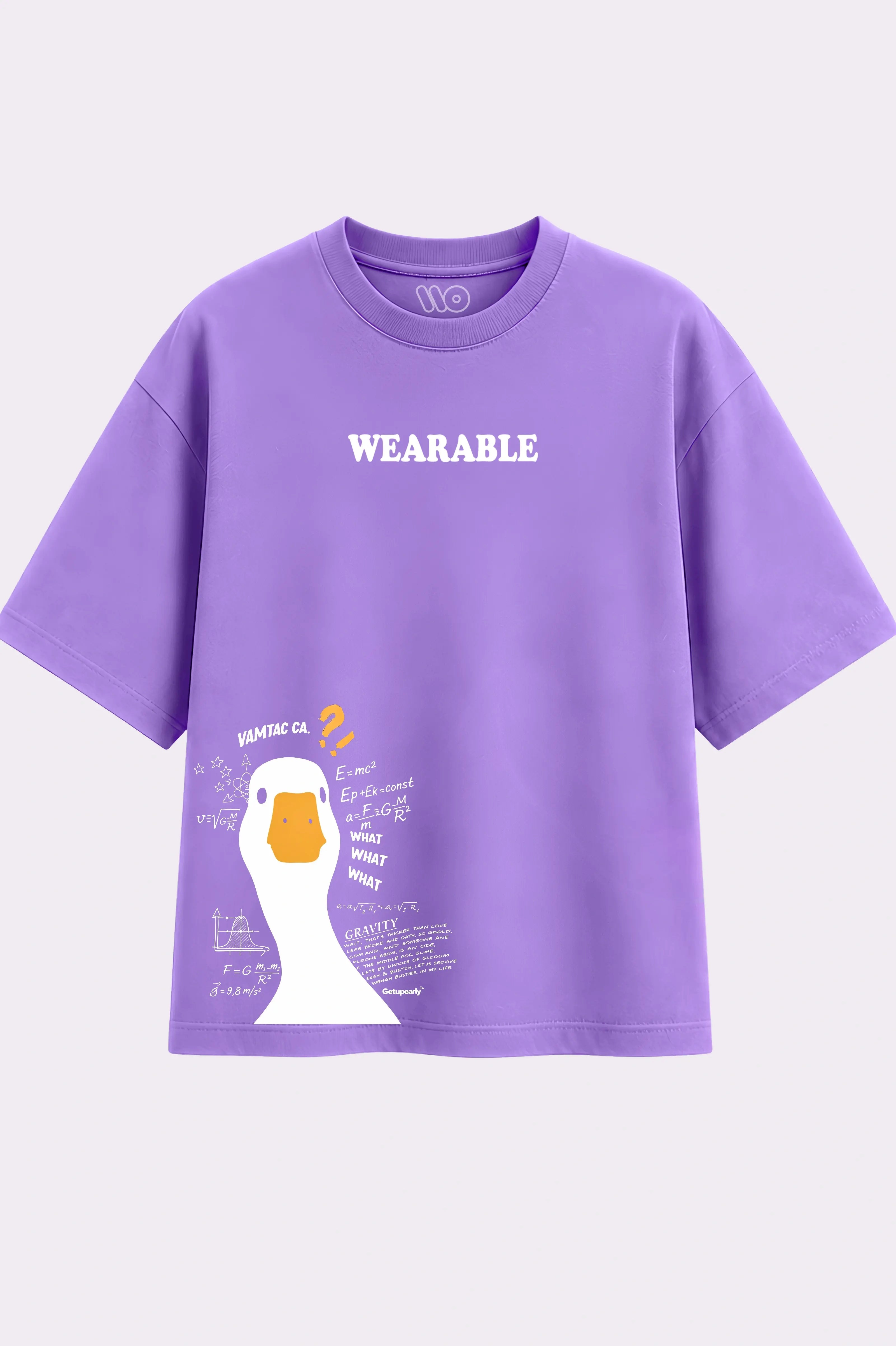 DUCK_AESTHETIC_BLACK_T-SHIRT_Purple