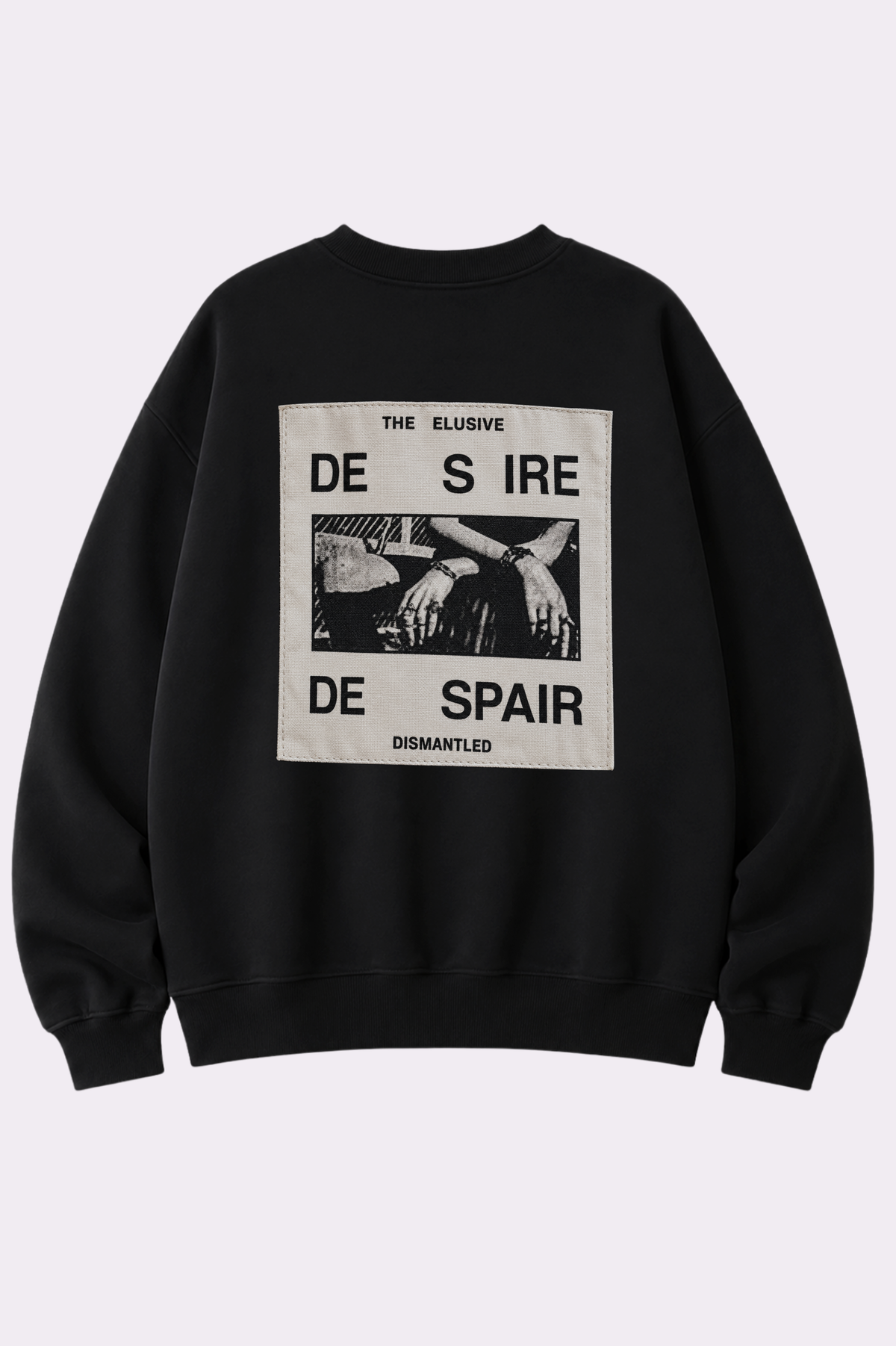 Desire Despair Black Graphic Sweatshirt
