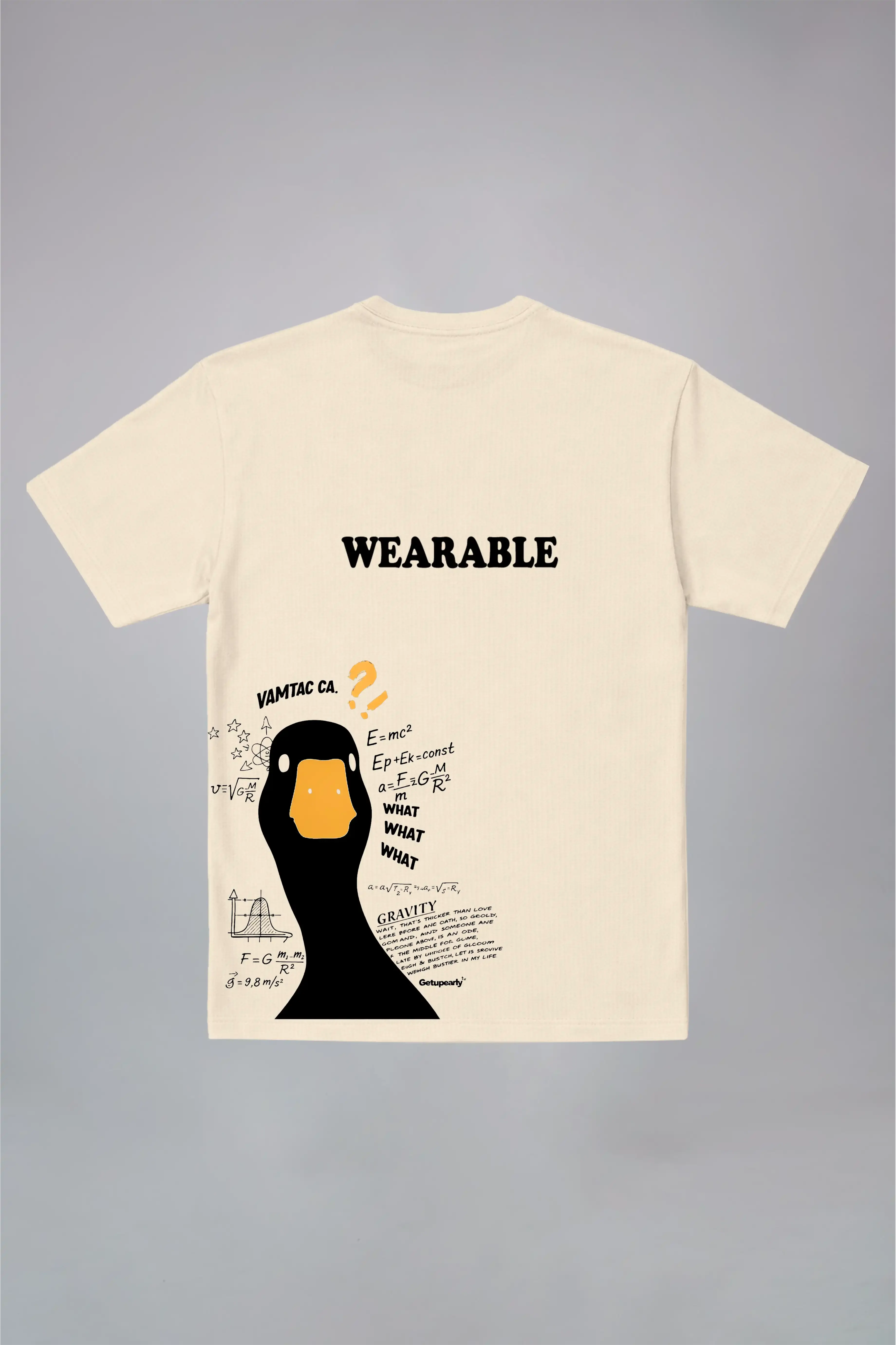 Duck Aesthetic Black Oversized T-Shirt