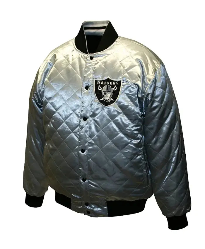 Easton Las Vegas Raiders Quilted Varsity Jacket