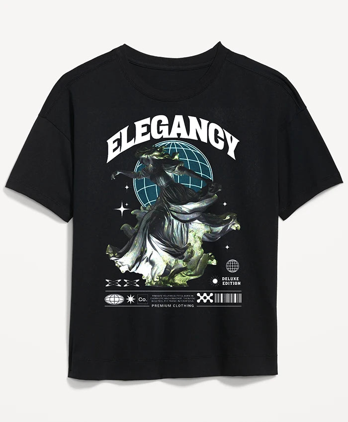 Elegancy Oversized Black T-shirt