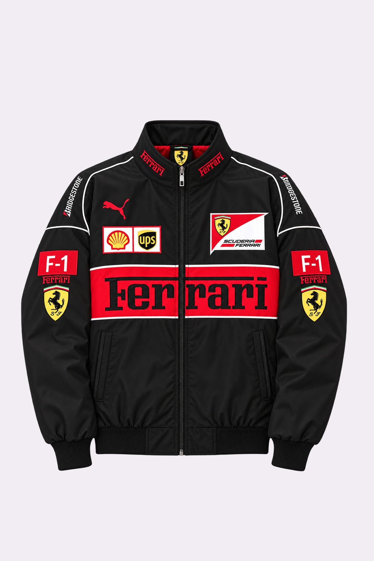 Ferrari F1 Black Racing Jacket