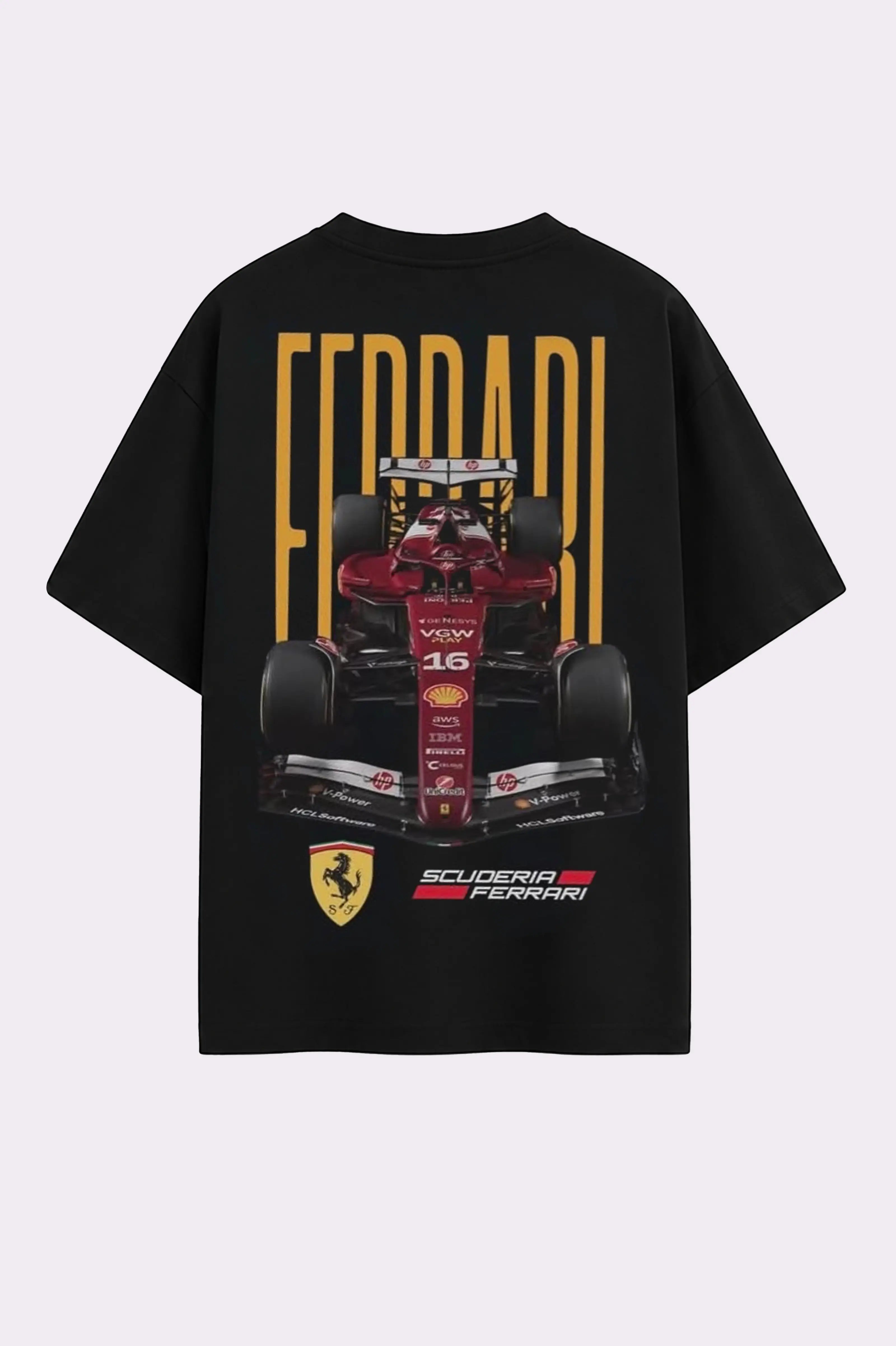 Ferrari Formula 1 Black Oversized T-Shirt