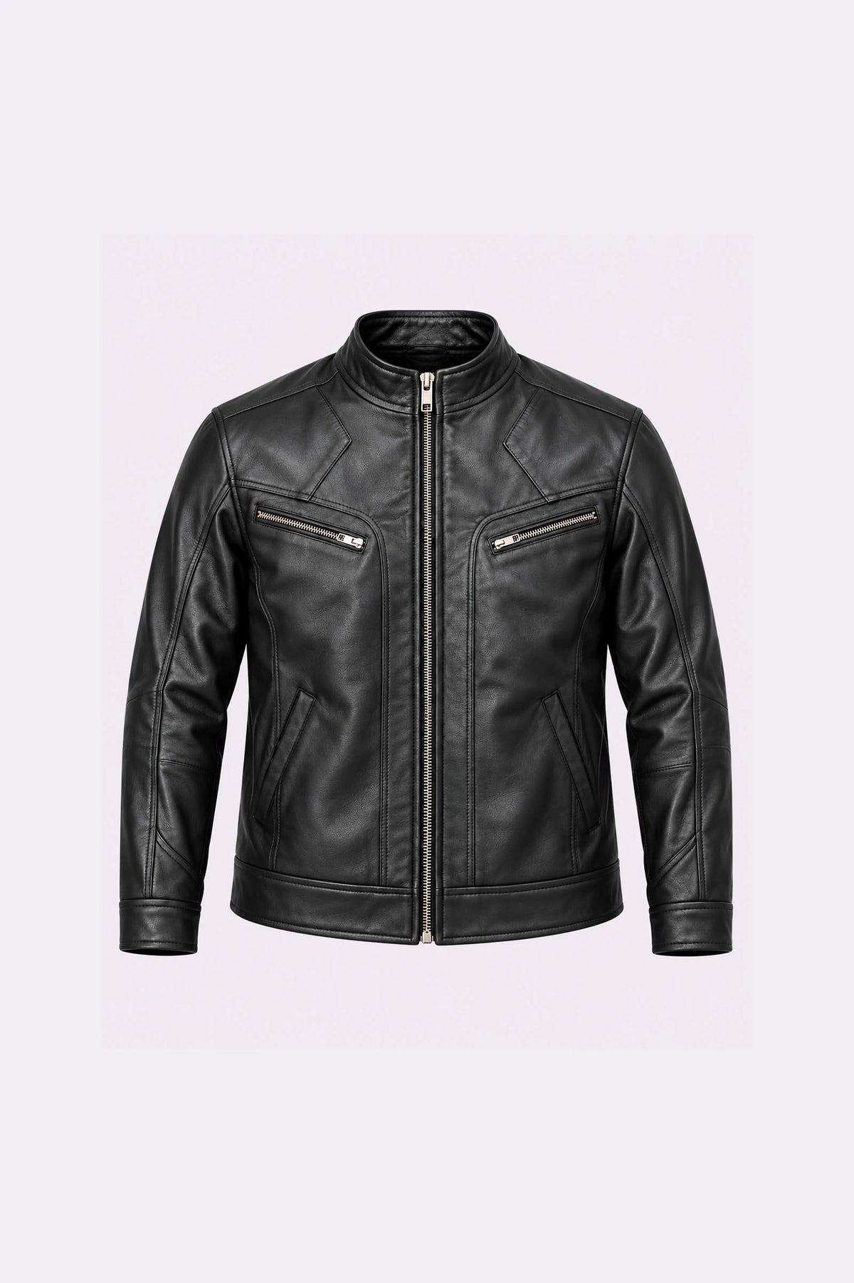 Black Slim Fit Biker Jacket
