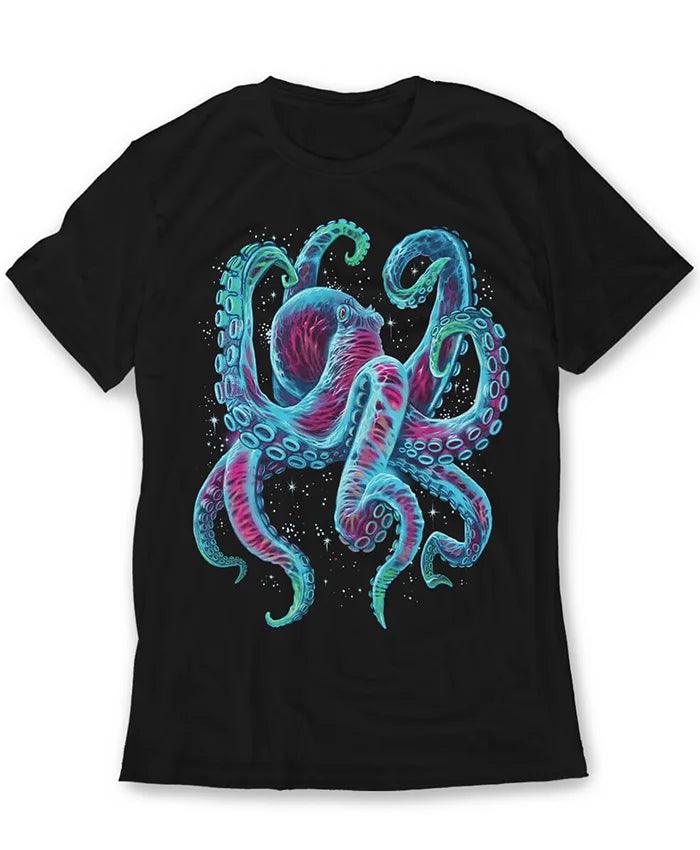 Glowing Octopus Graphic T-Shirt