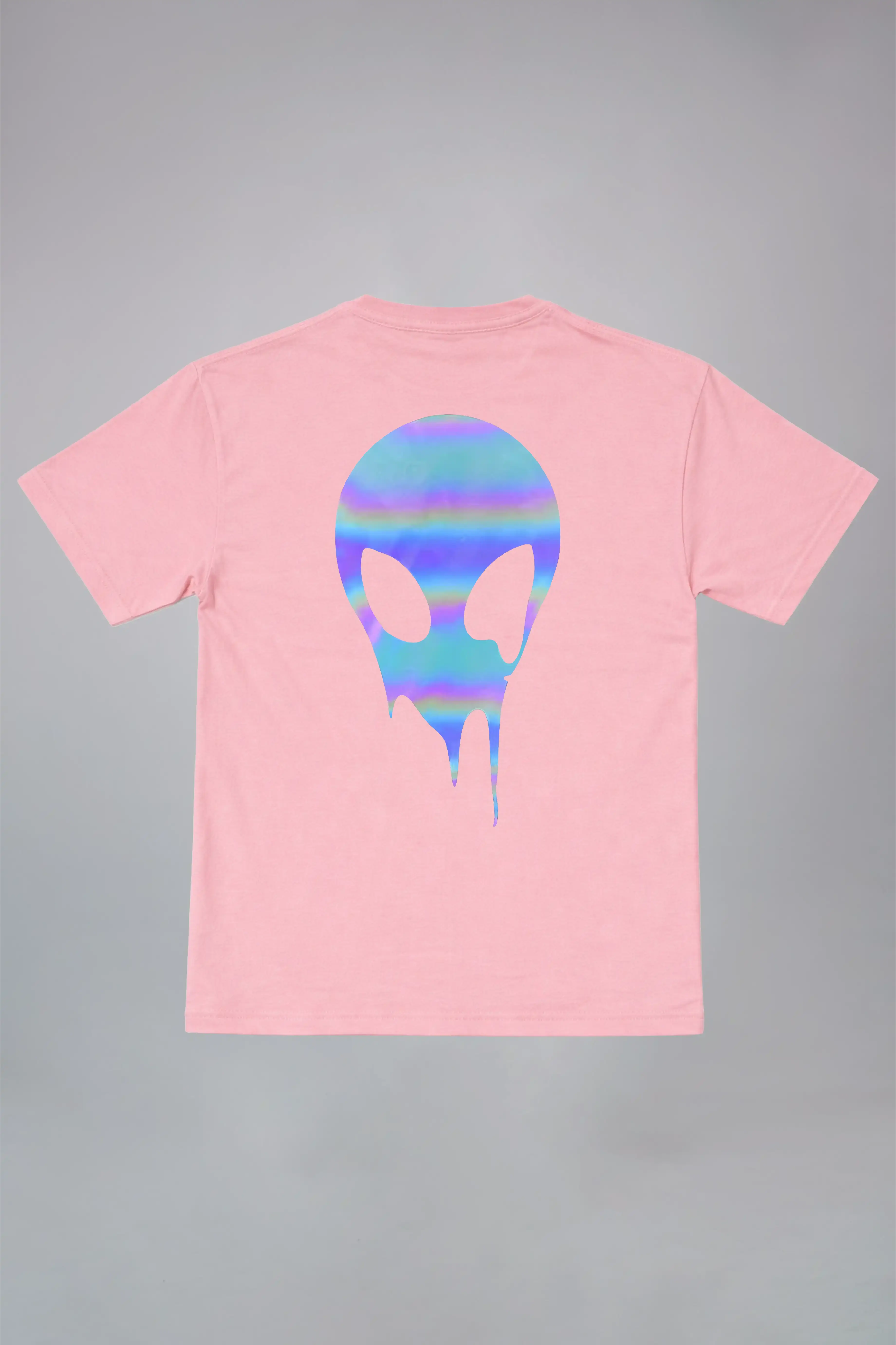 Holographic Alien Black Oversized T-Shirt