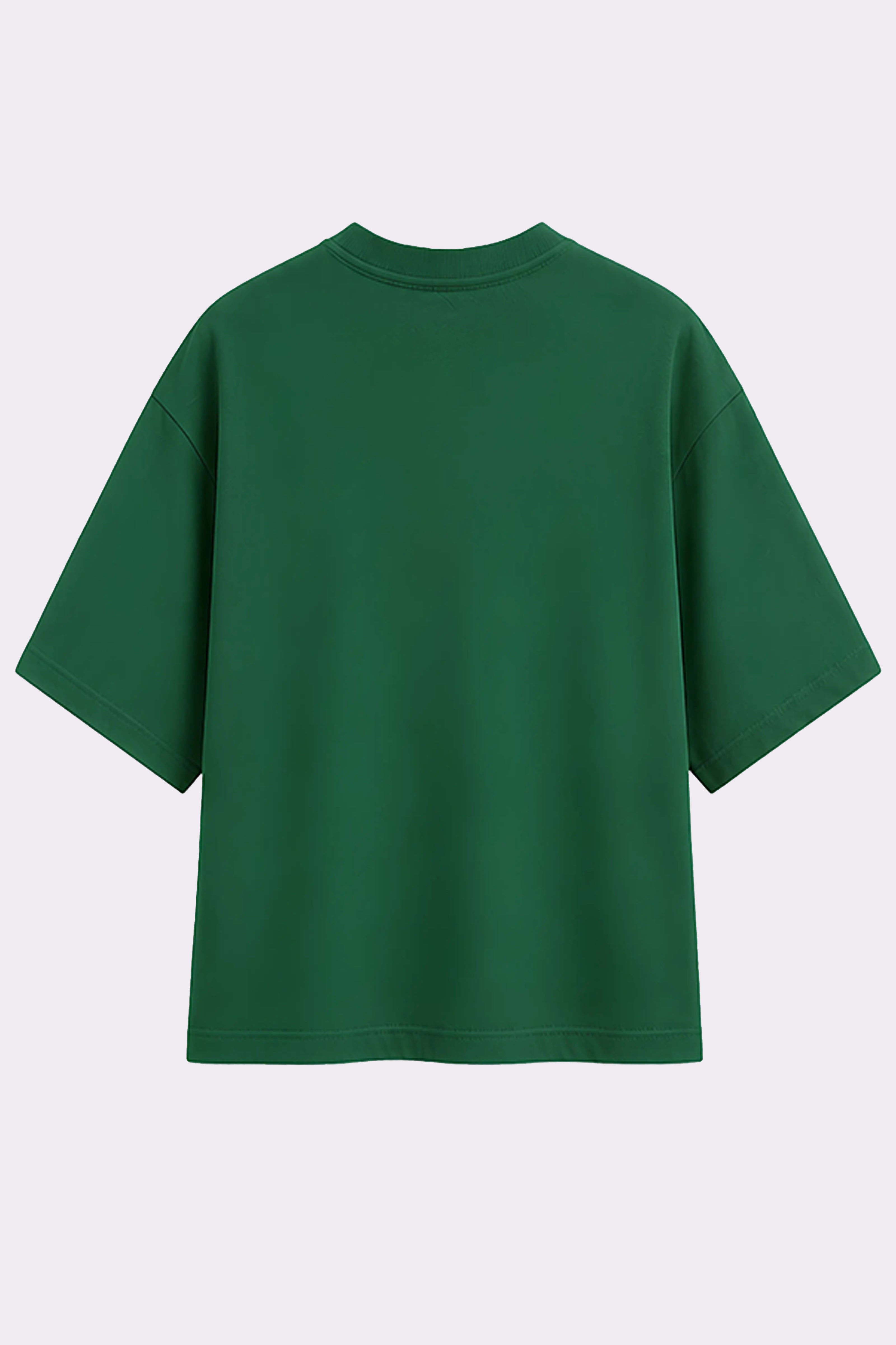 Happy Flower Print Green T-Shirt