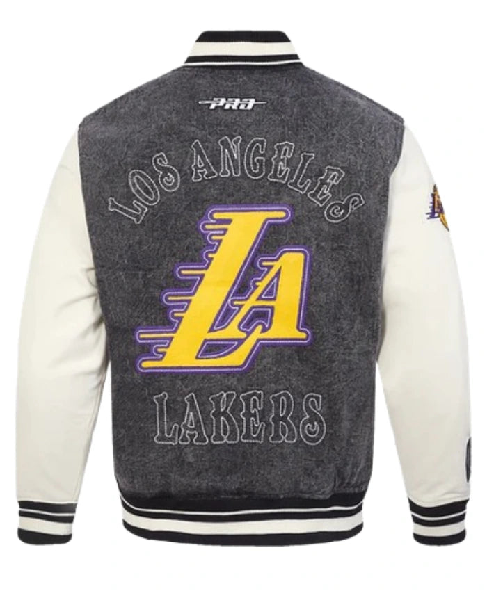 Los Angeles Lakers Denim Varsity Jacket