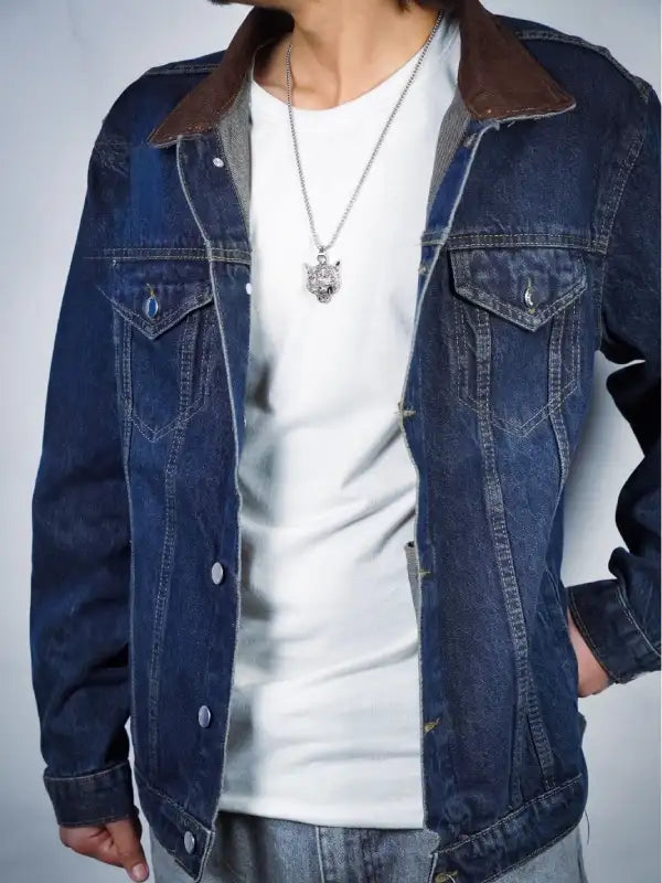 Men's Blue Denim Truck Jacket