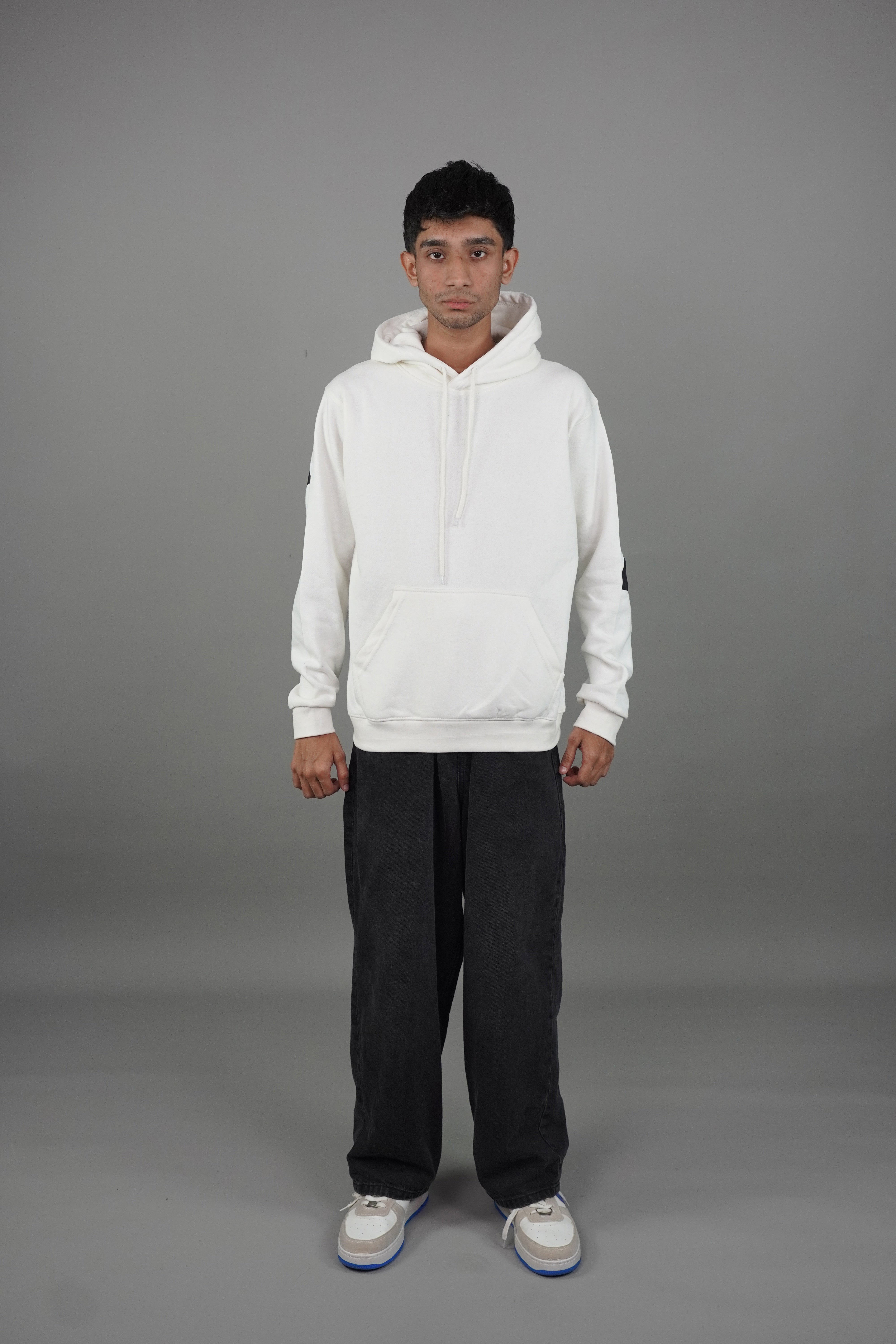 Men's Foxed White Hoodie