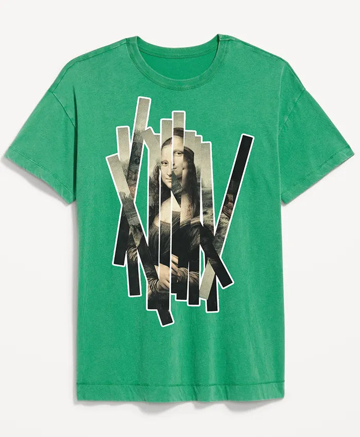 Mona Liza Oversize Green T -shirt
