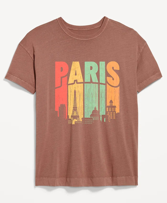 Paris Oversized Brown T-shirt