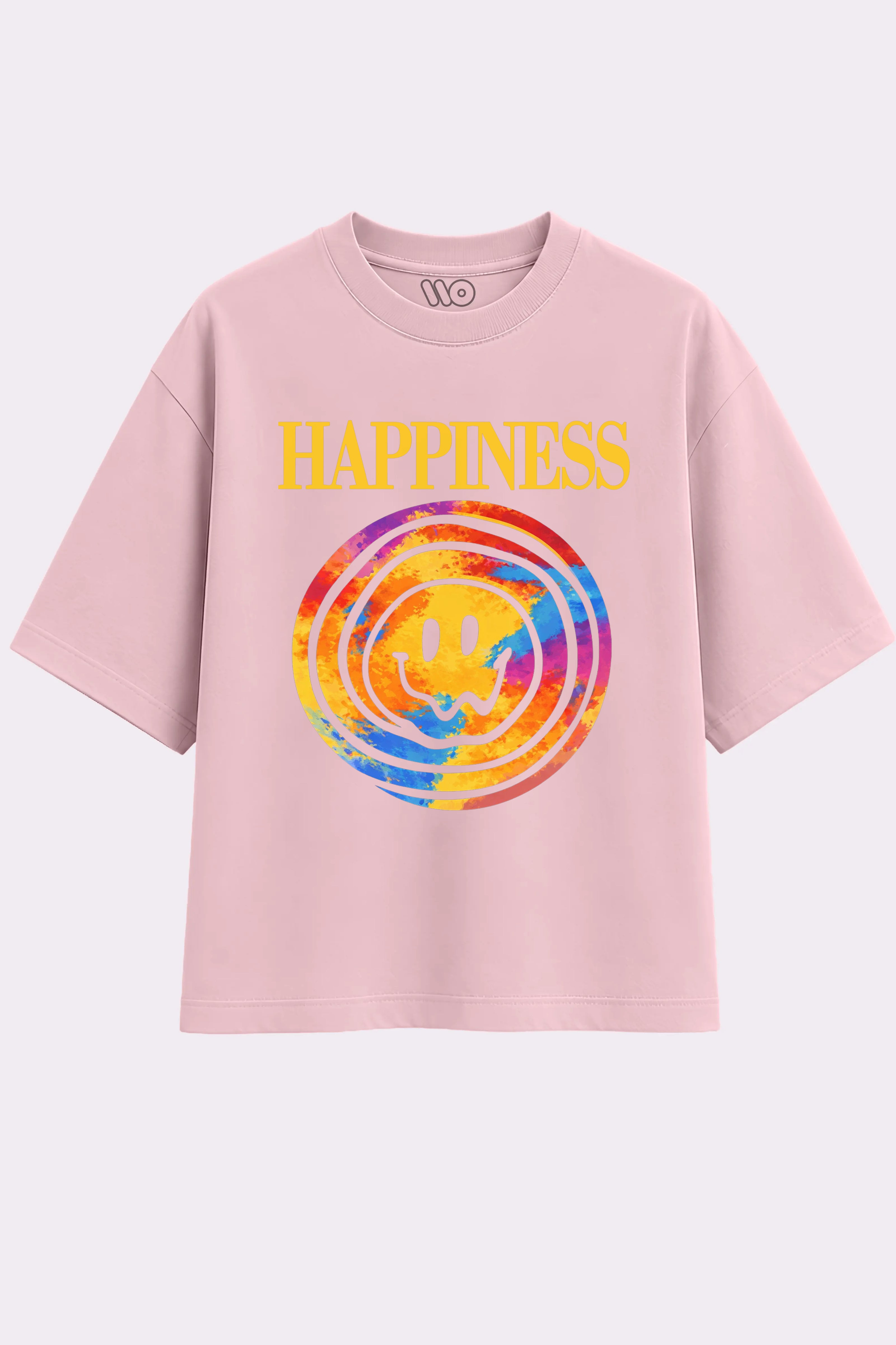 Happiness Swirl Pink Oversized T-Shirt