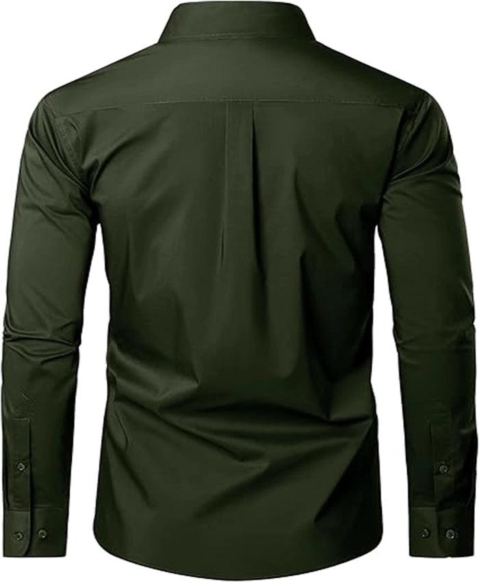 Plain Dark Green Formal Shirt
