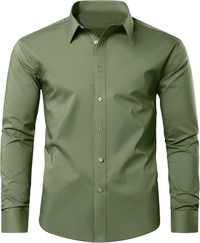 Plain Light Green Formal Shirt
