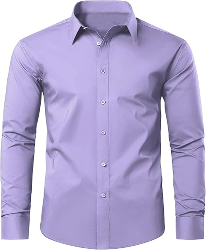 Plain Light Purple Formal Shirt